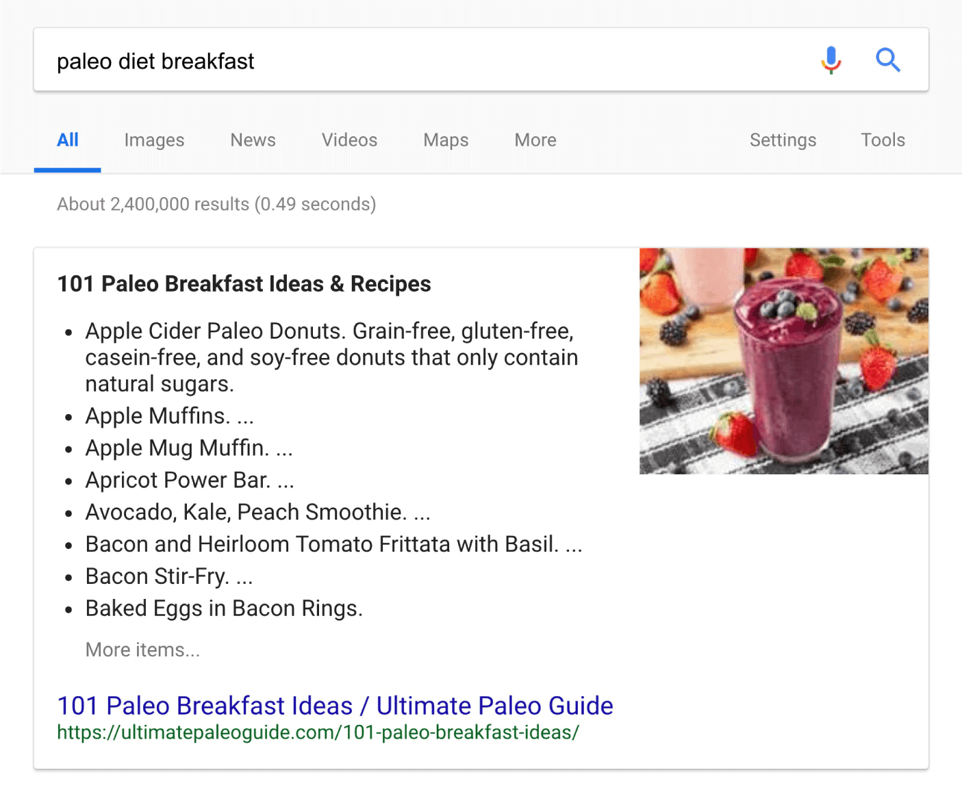 Featured snippet