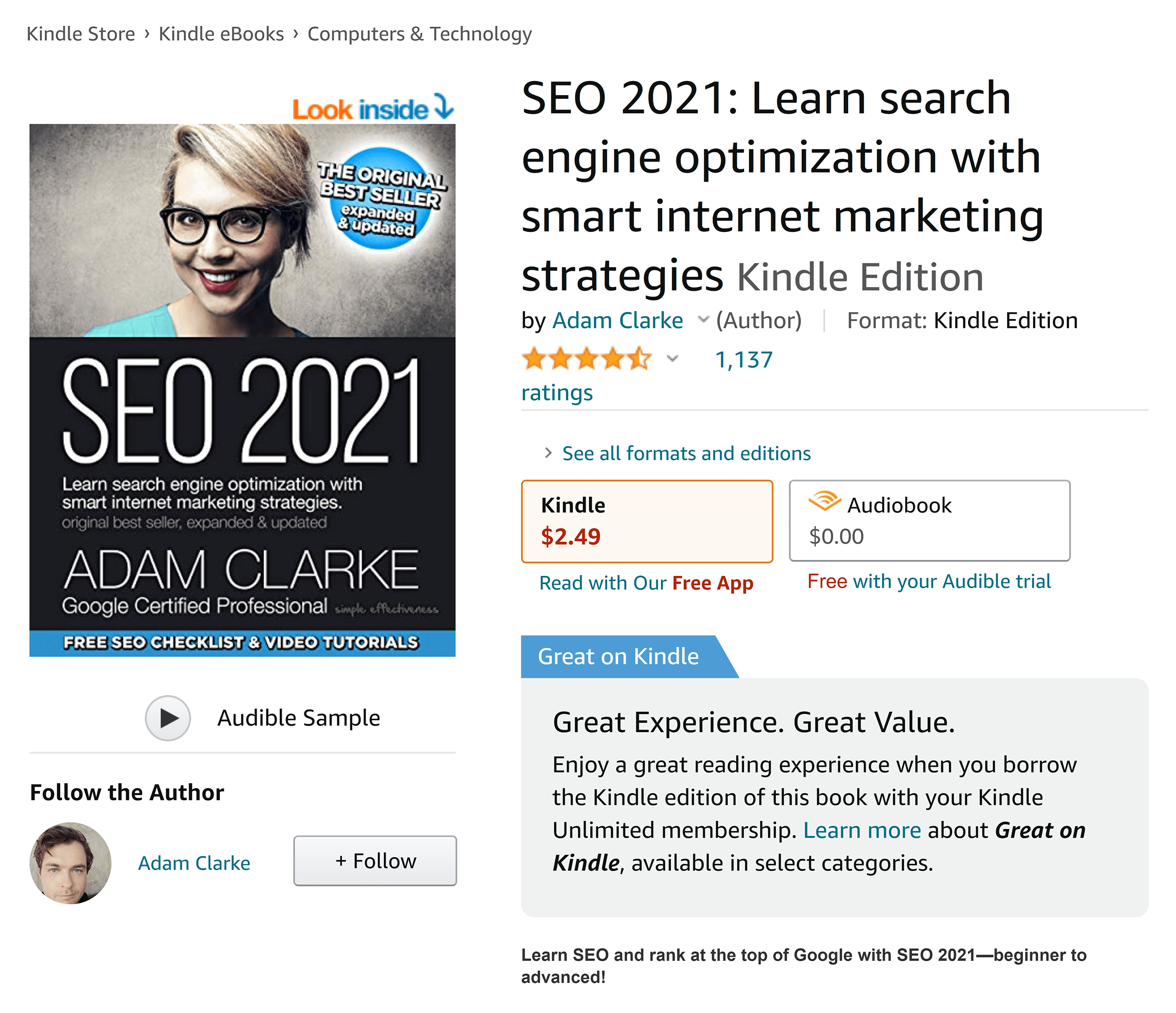 Amazon – Learn SEO book