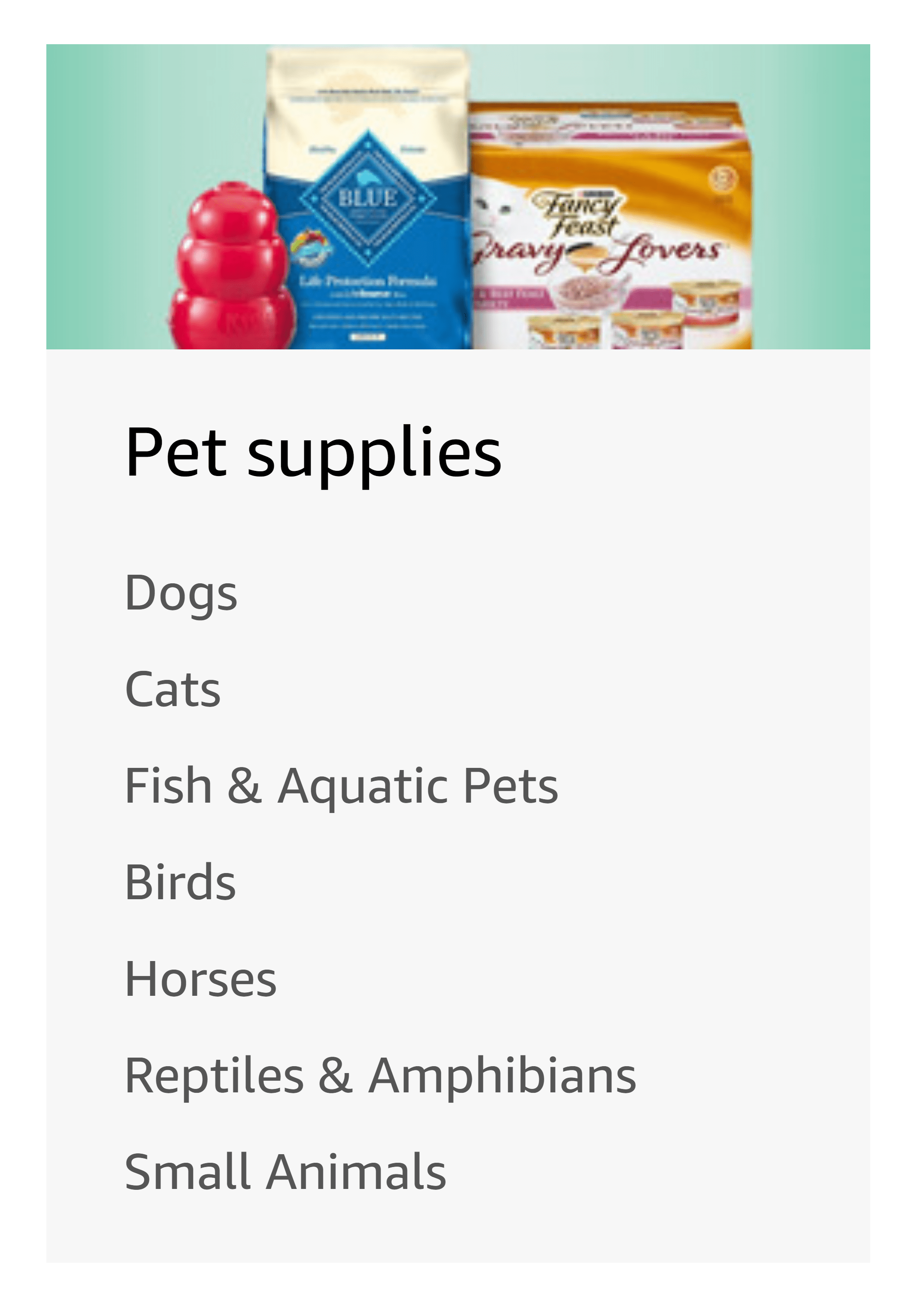 Amazon pet supplies category