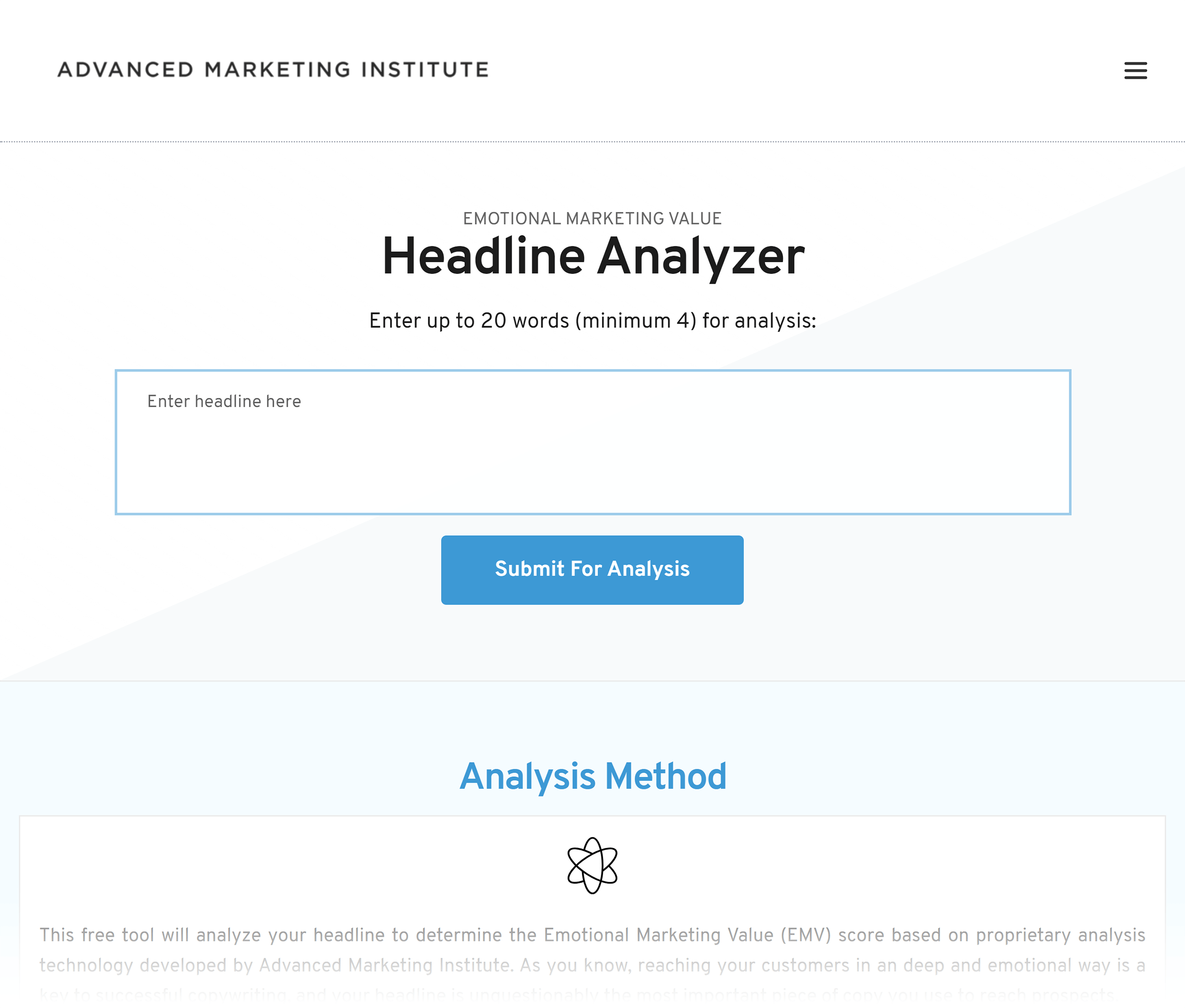 Advanced Marketing Institute – Headline analyzer