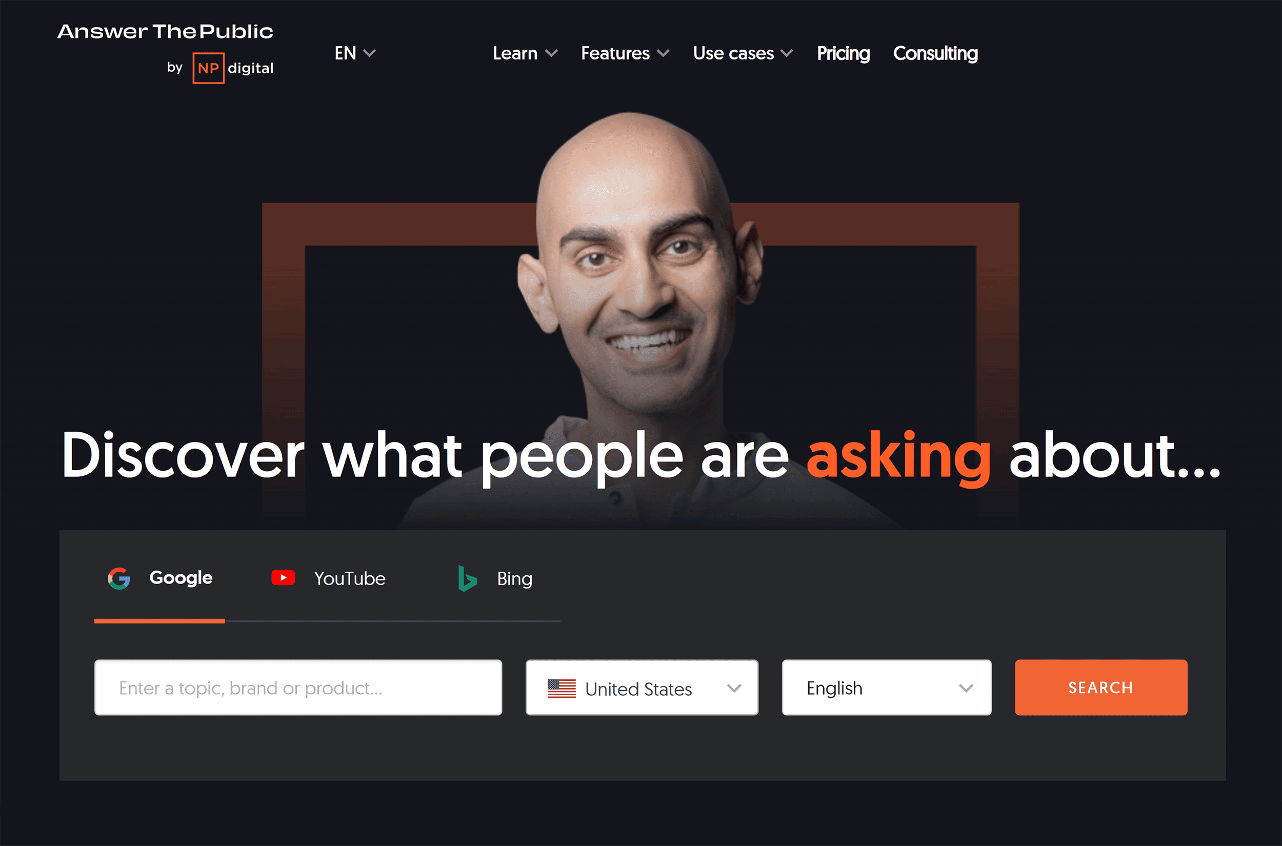 AnswerThePublic – Homepage