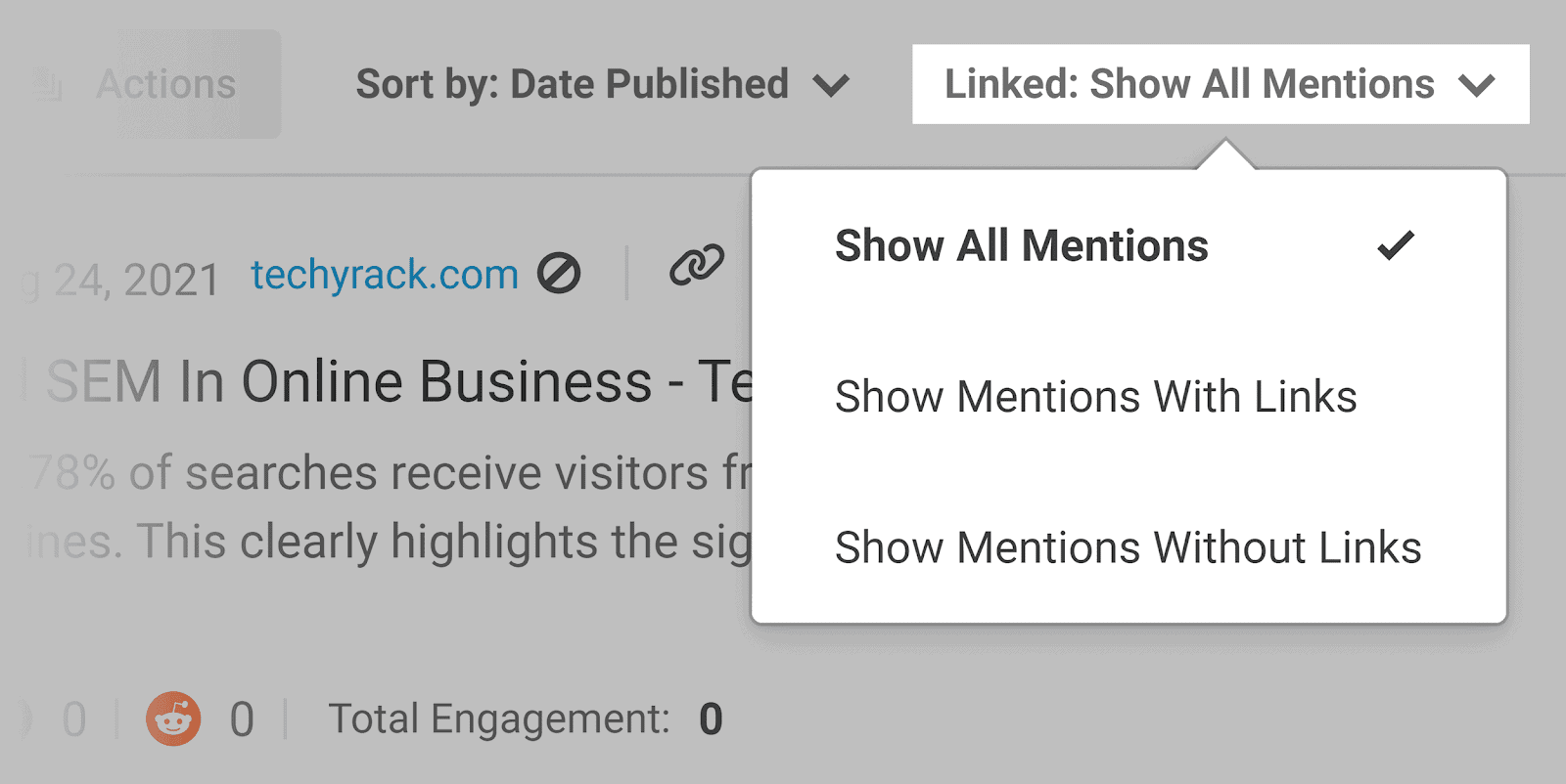 Mentions without links