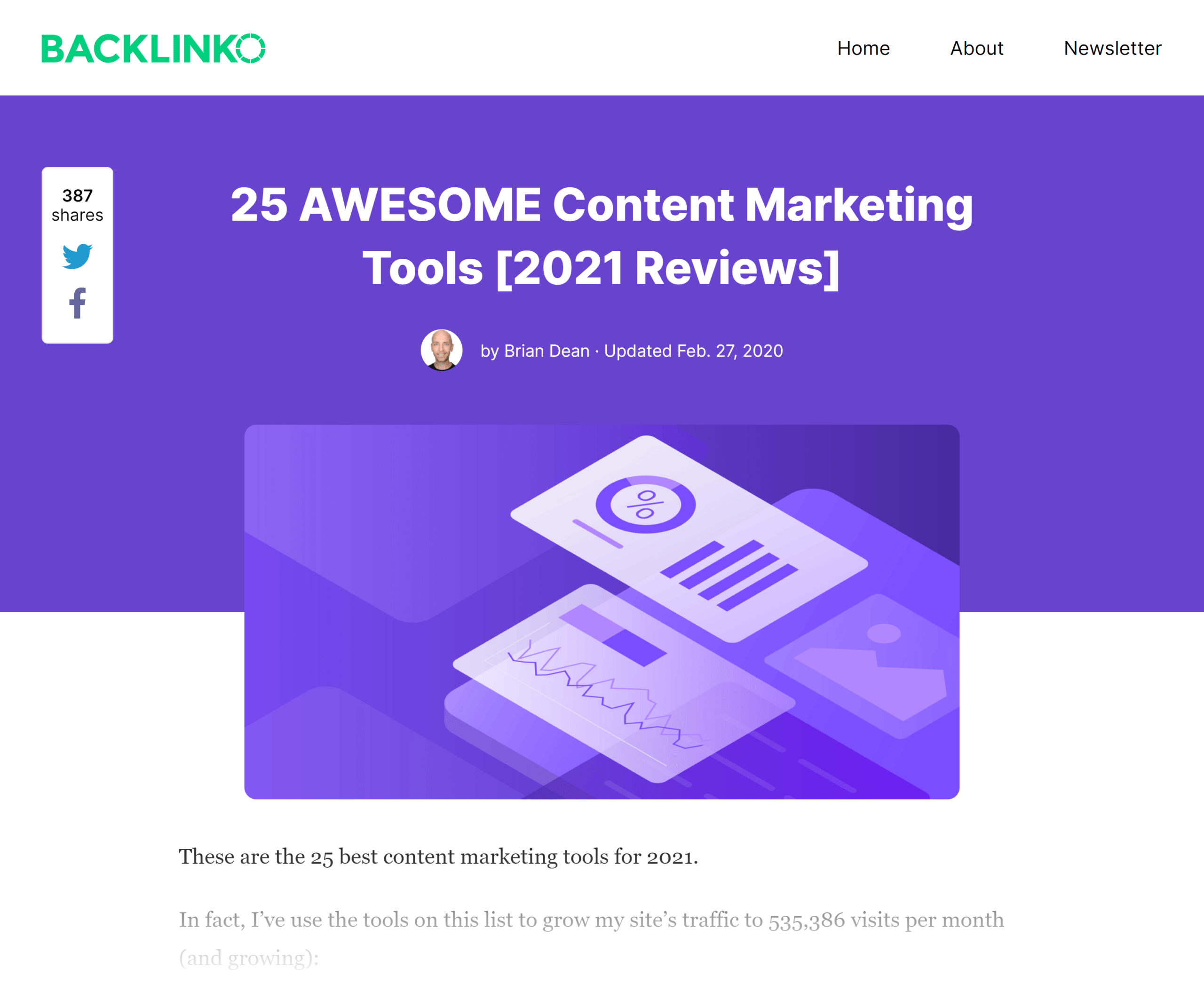Backlinko – Best content marketing tools