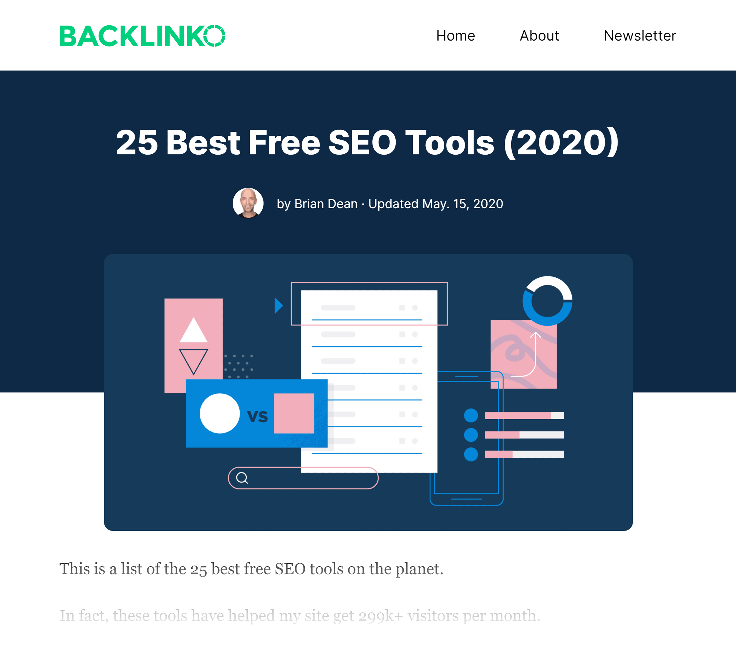 Backlinko – Best Free SEO Tools Post