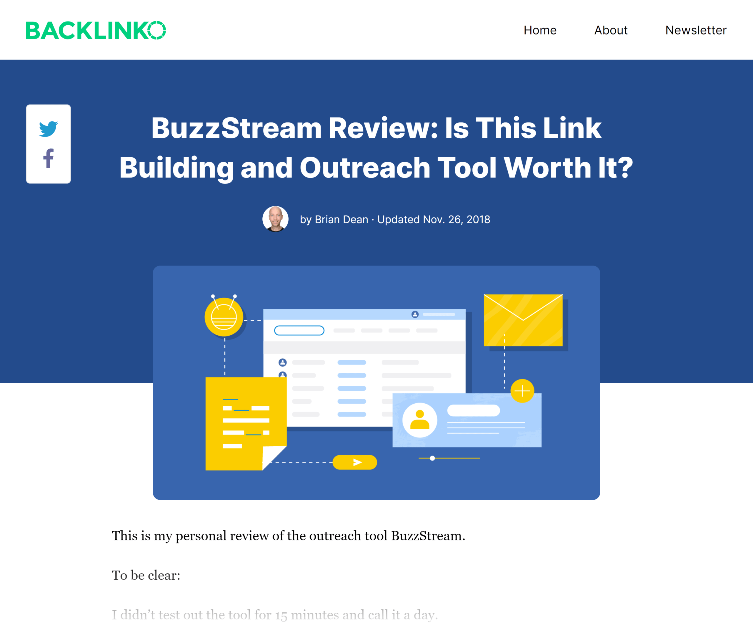 Backlinko – BuzzStream outreach