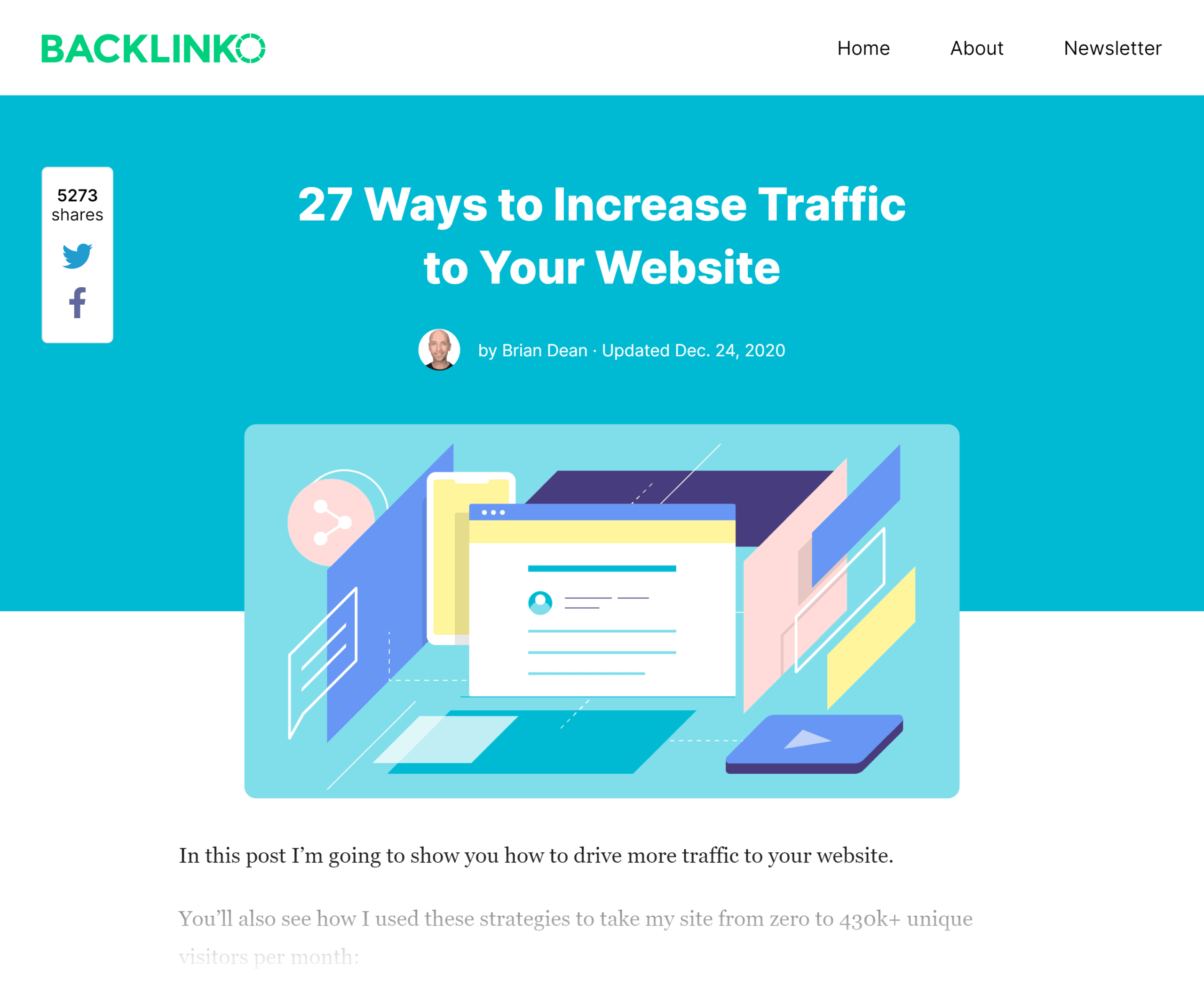 Backlinko – Increase website traffic