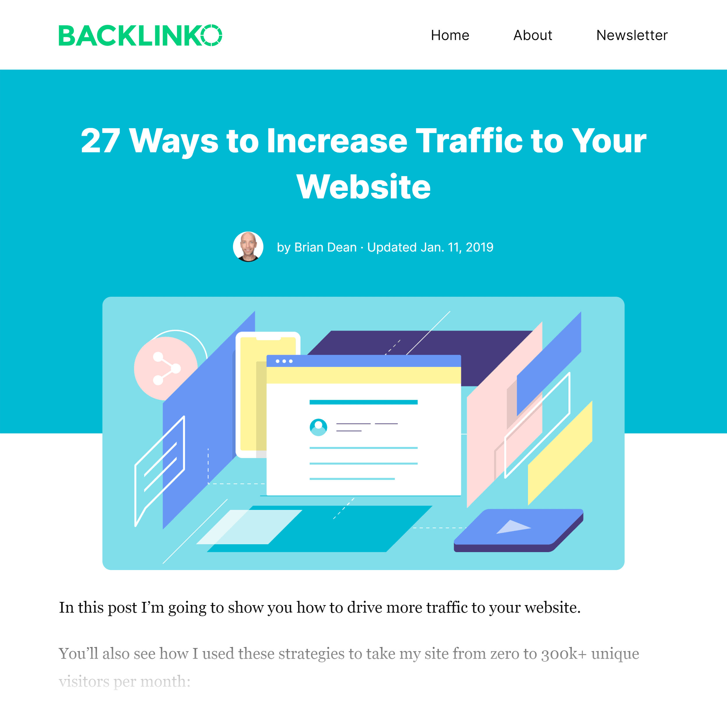 Backlinko – Increase Website Traffic