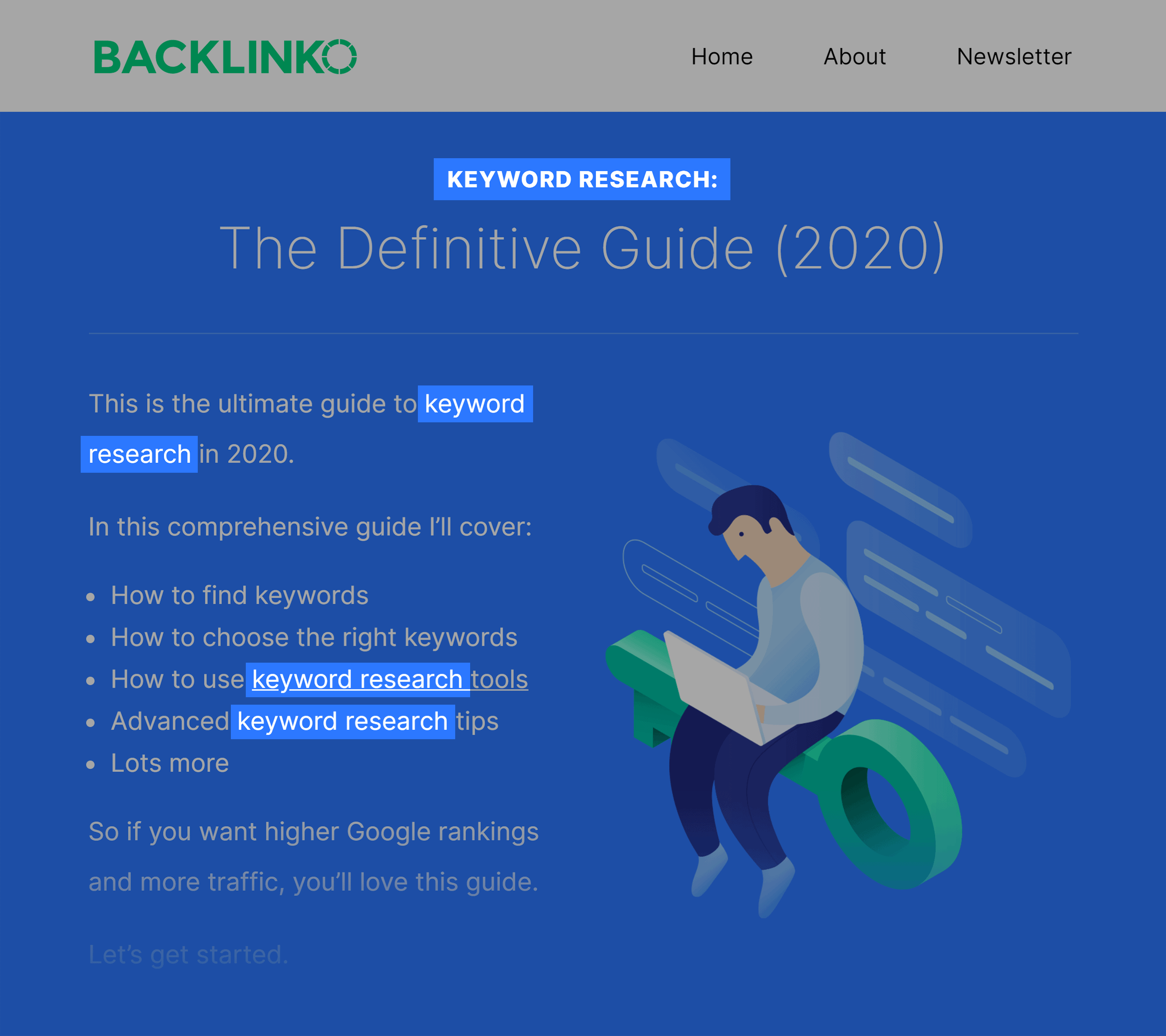Backlinko – Keyword Research Guide Keyword