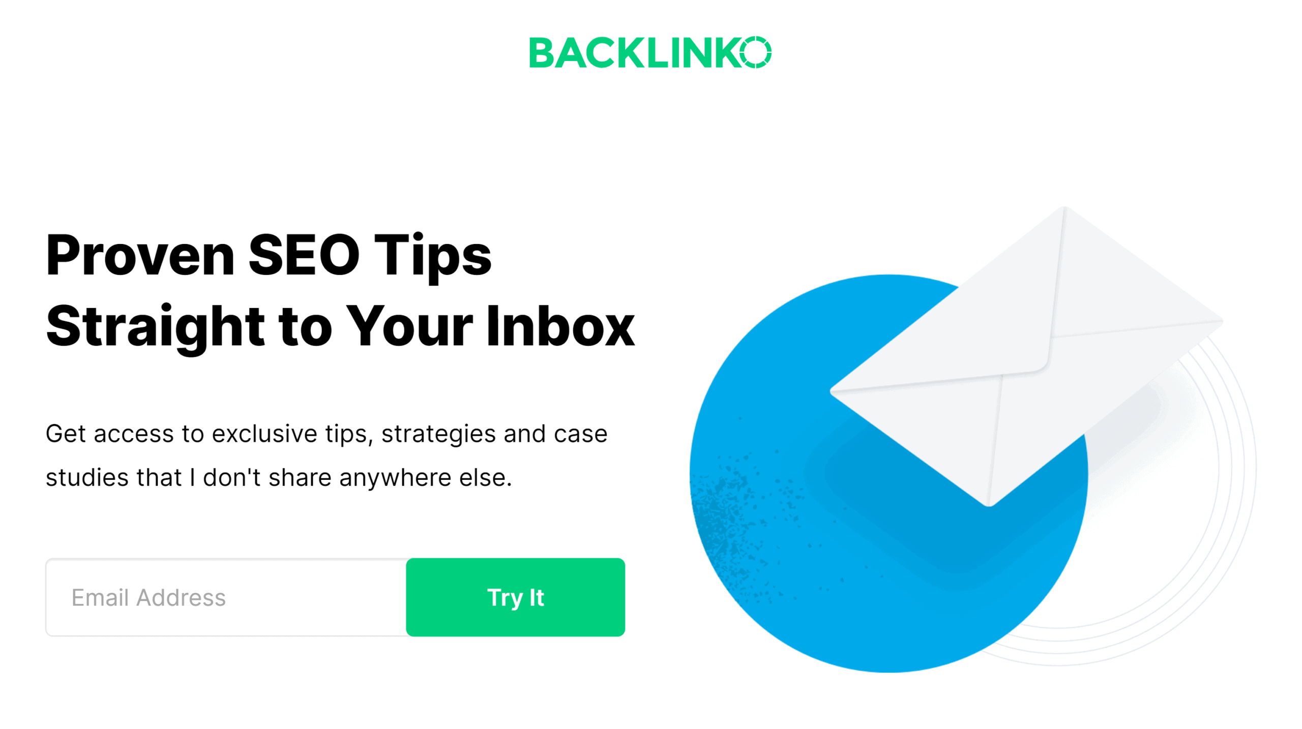 Backlinko – Newsletter squeeze page
