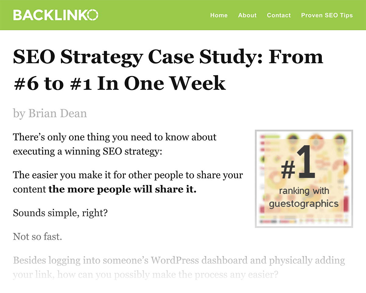 Backlinko "SEO Strategy" case study
