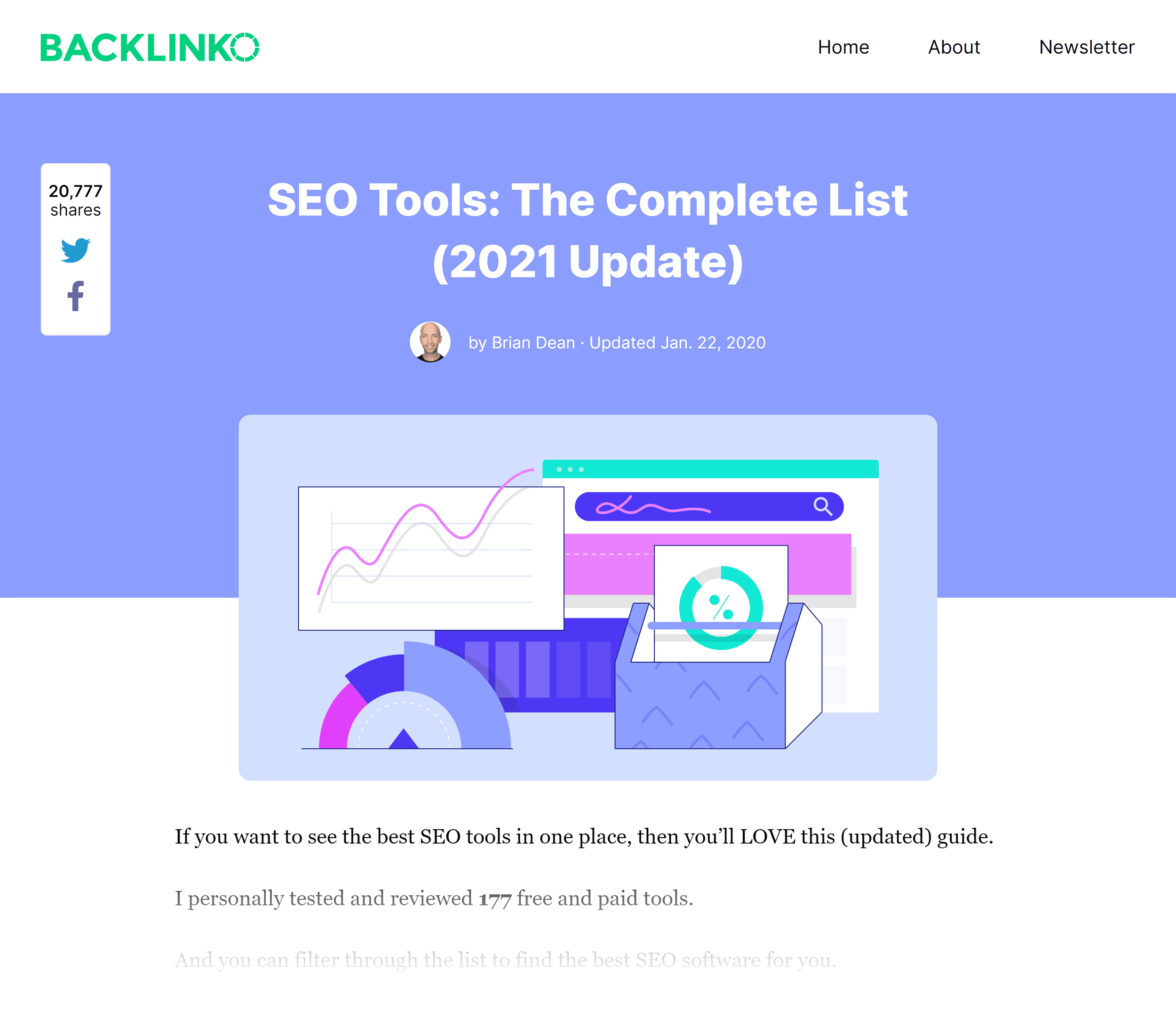 Backlinko – SEO tools post