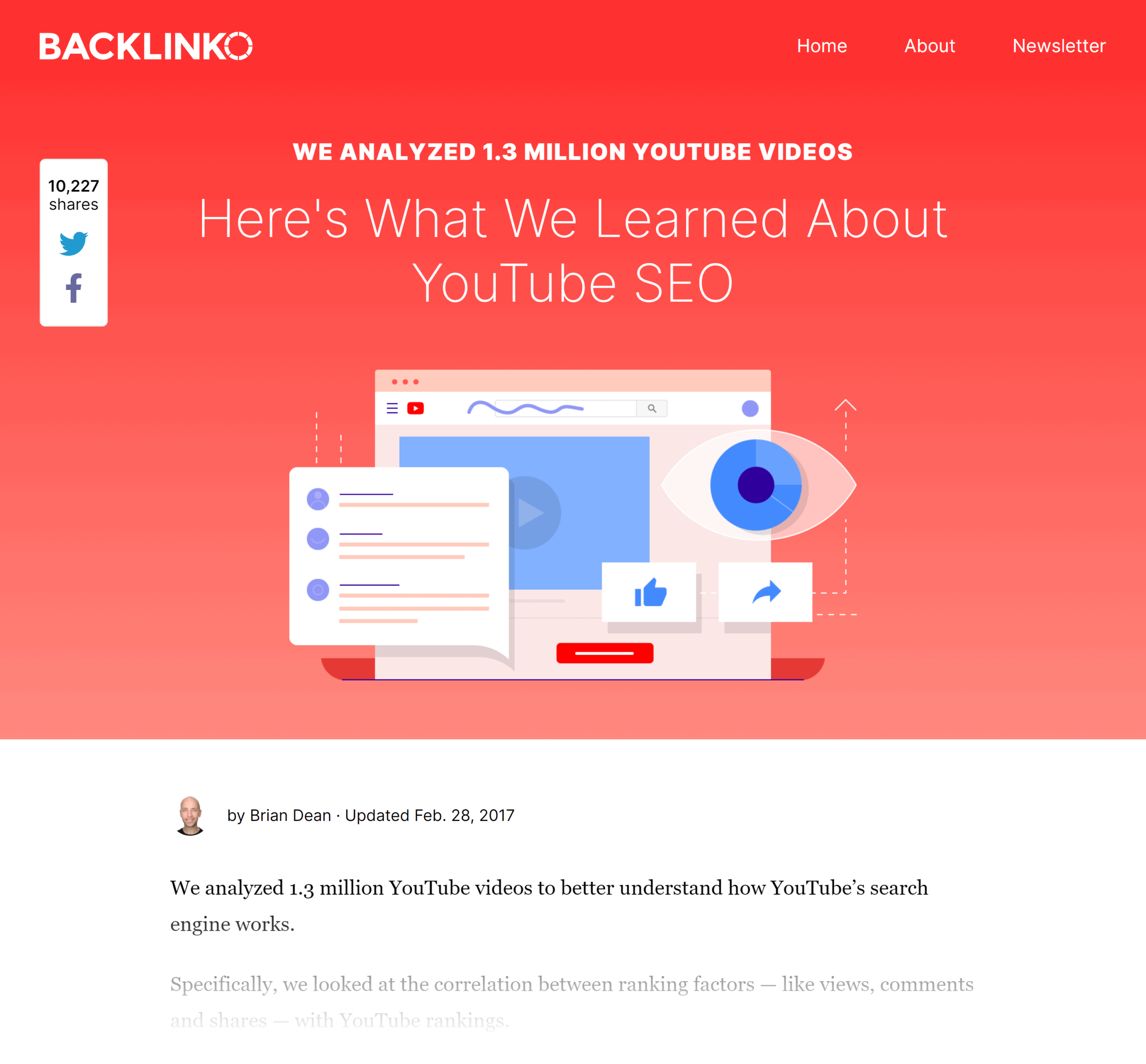 Backlinko – YouTube ranking factors study
