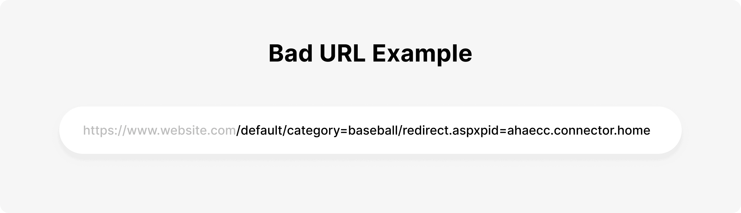 Bad URL example