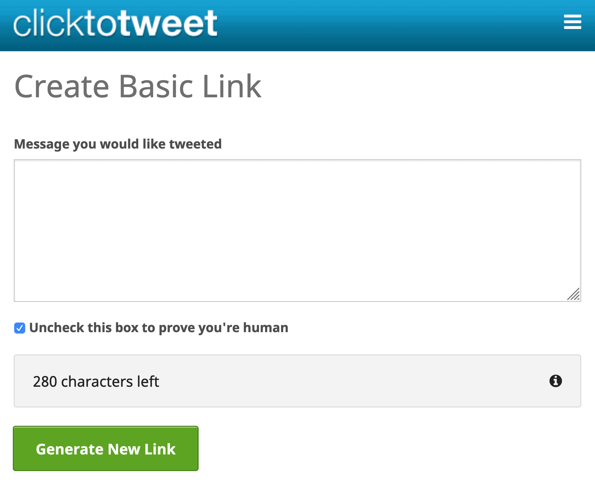 Click To Tweet – Basic Link Tool