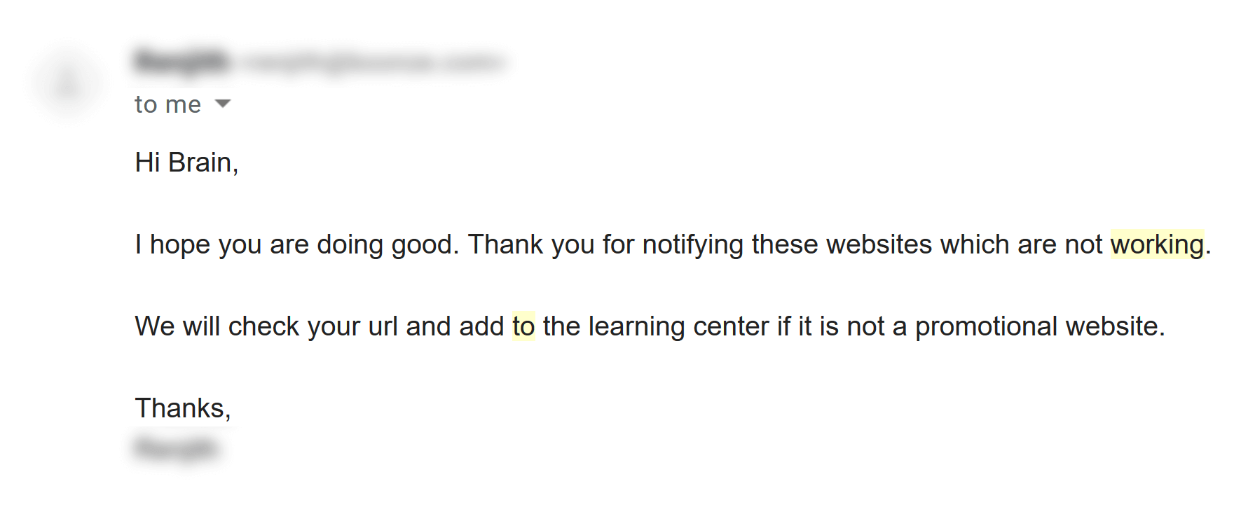 Conversion email reply