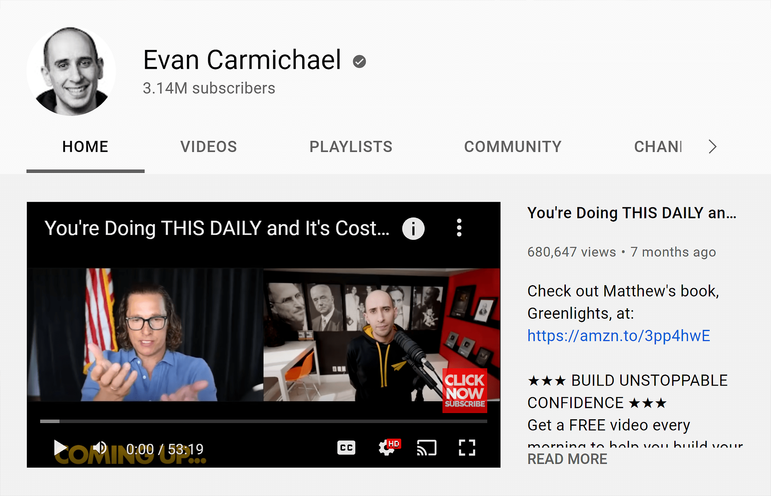 Evan Carmichael – Channel trailer