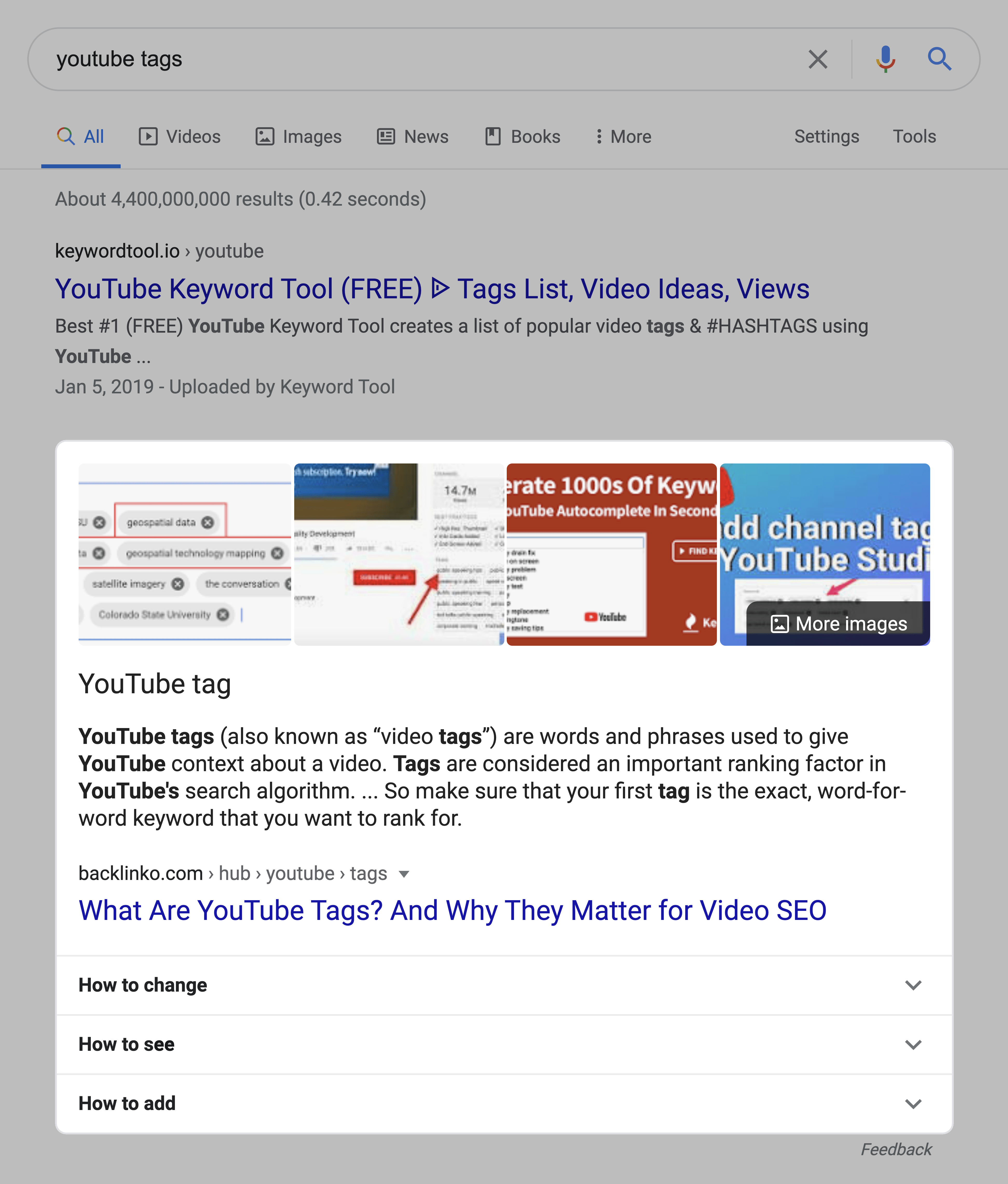 Featured Snippet Within Search Results