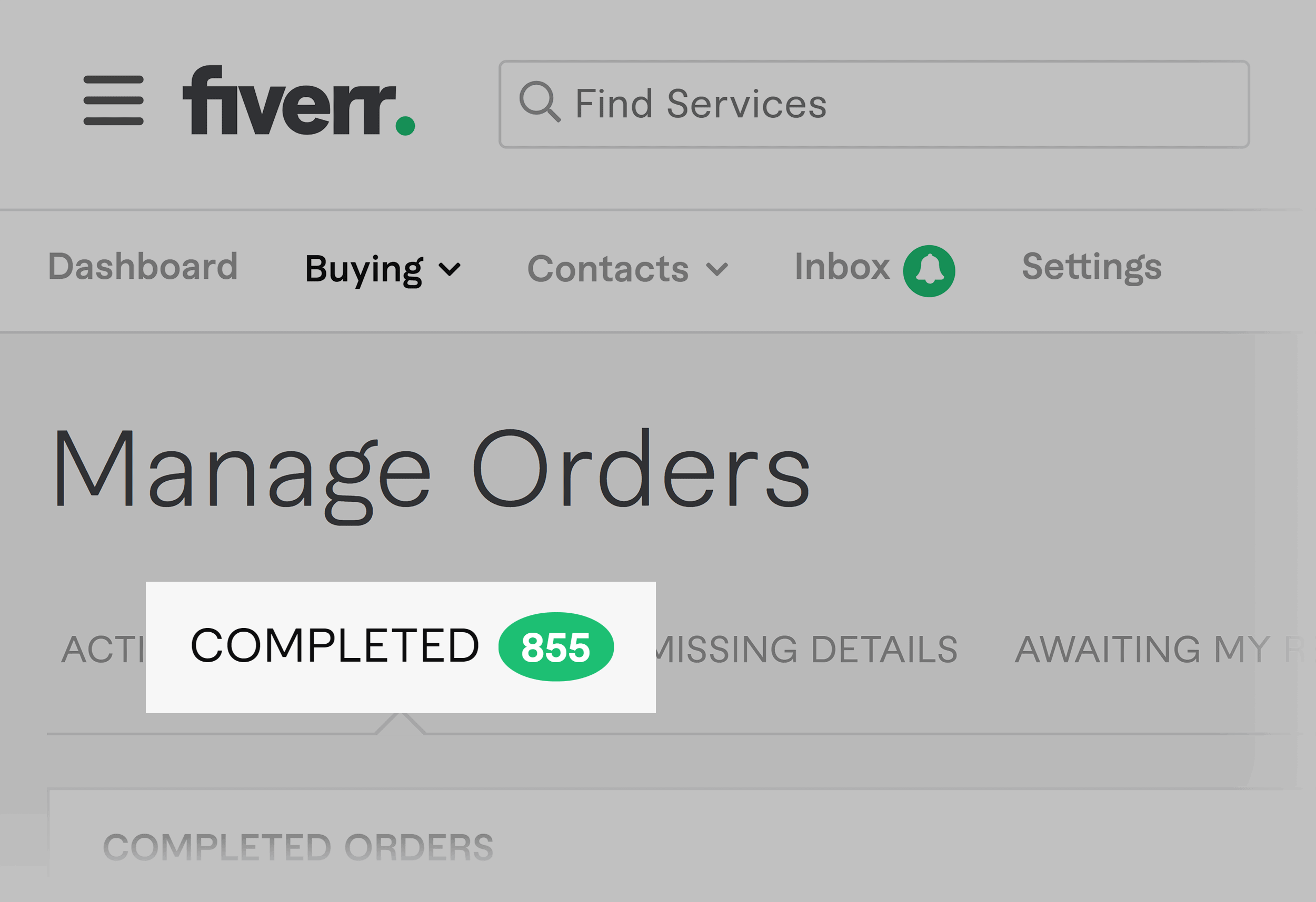 Fiverr – Completed orders