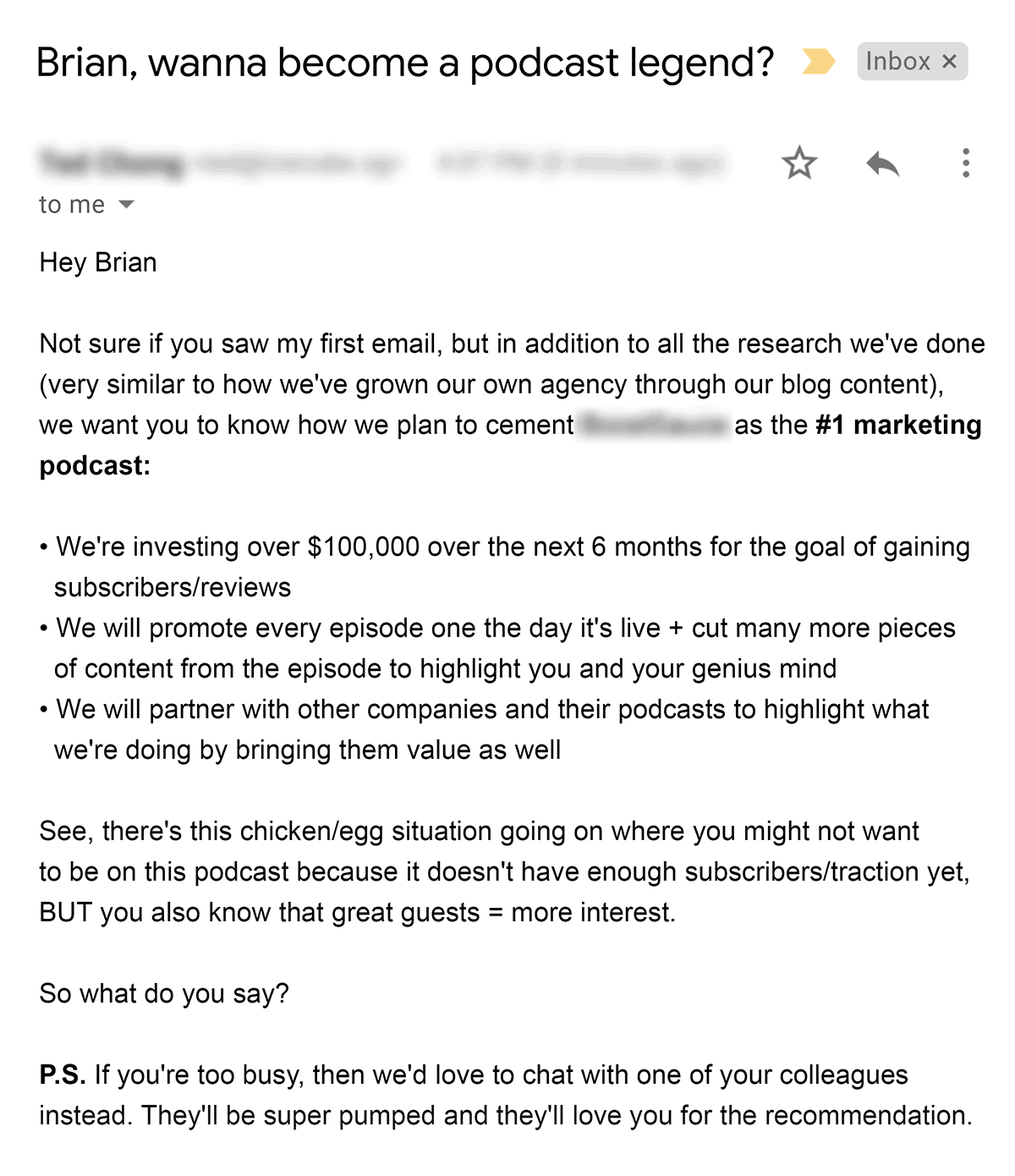 Follow-up email