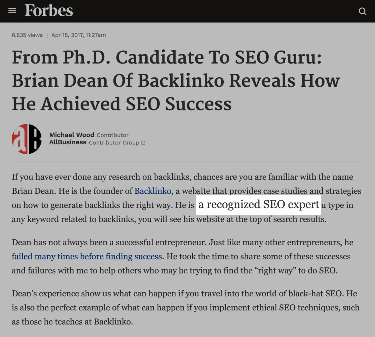 Forbes – SEO Expert