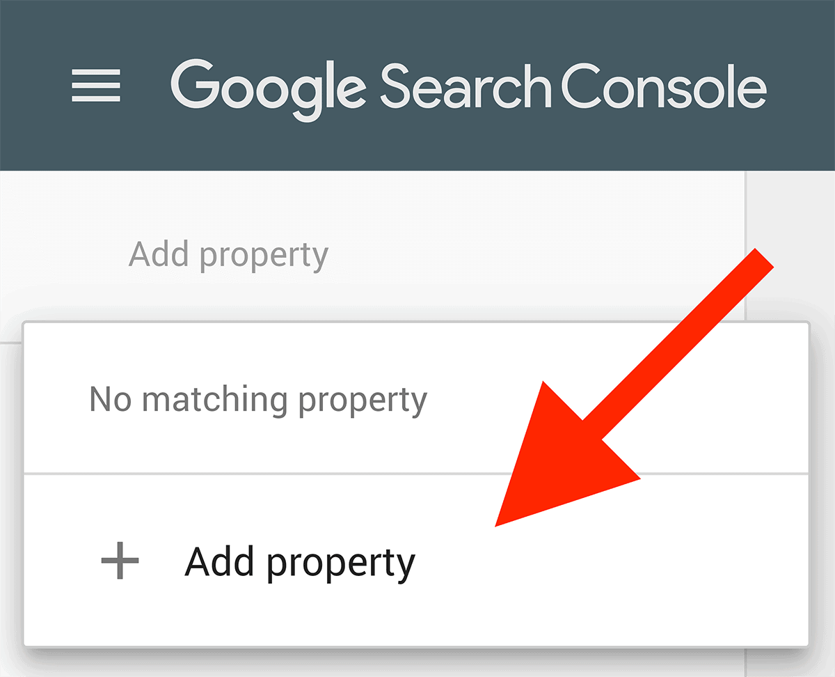 Google Search Console – Add property