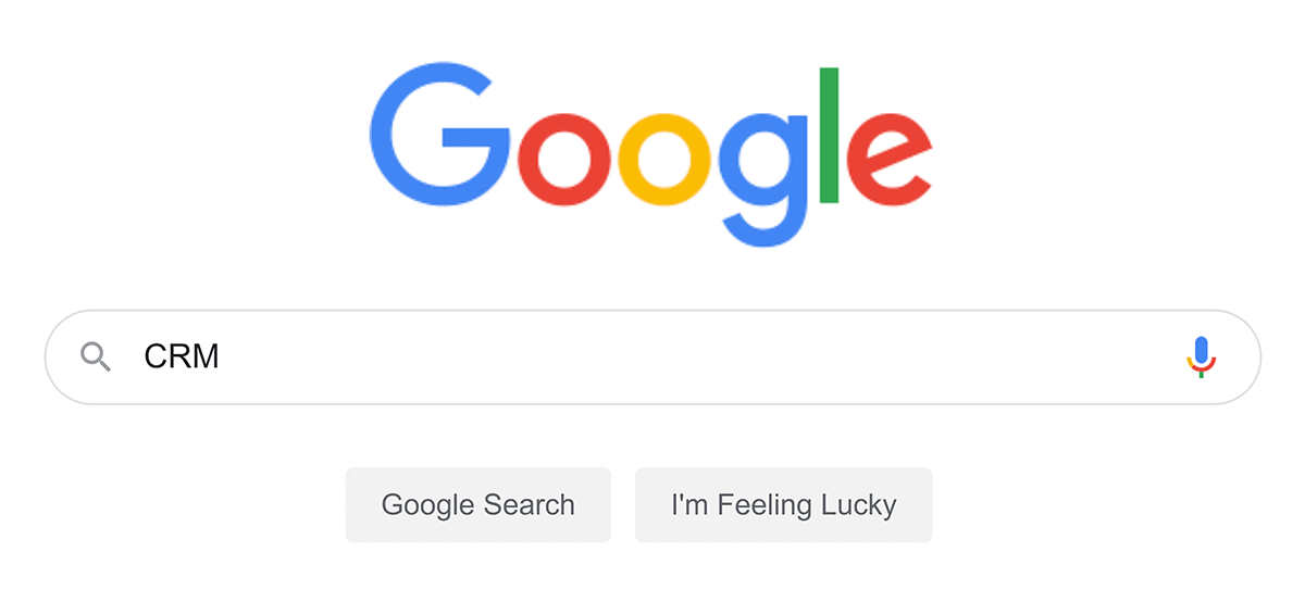Google search – "CRM"