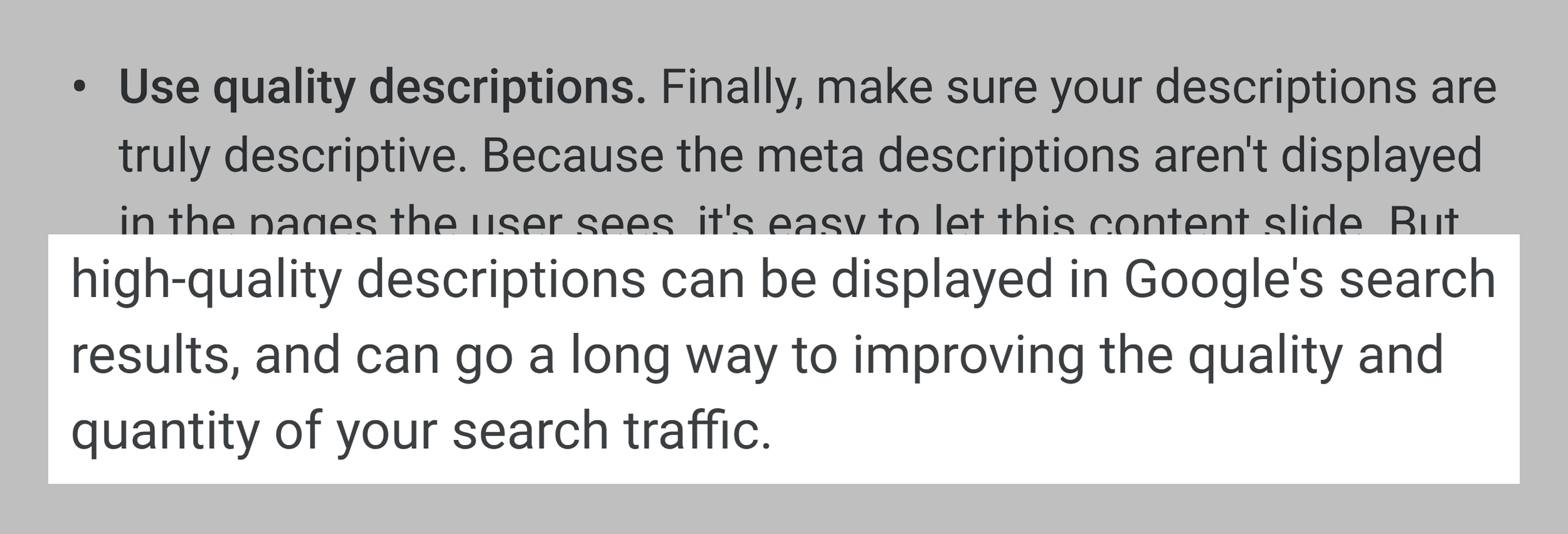 Google Suggests Well Written Descriptions Can Improve Clicks From SERPs