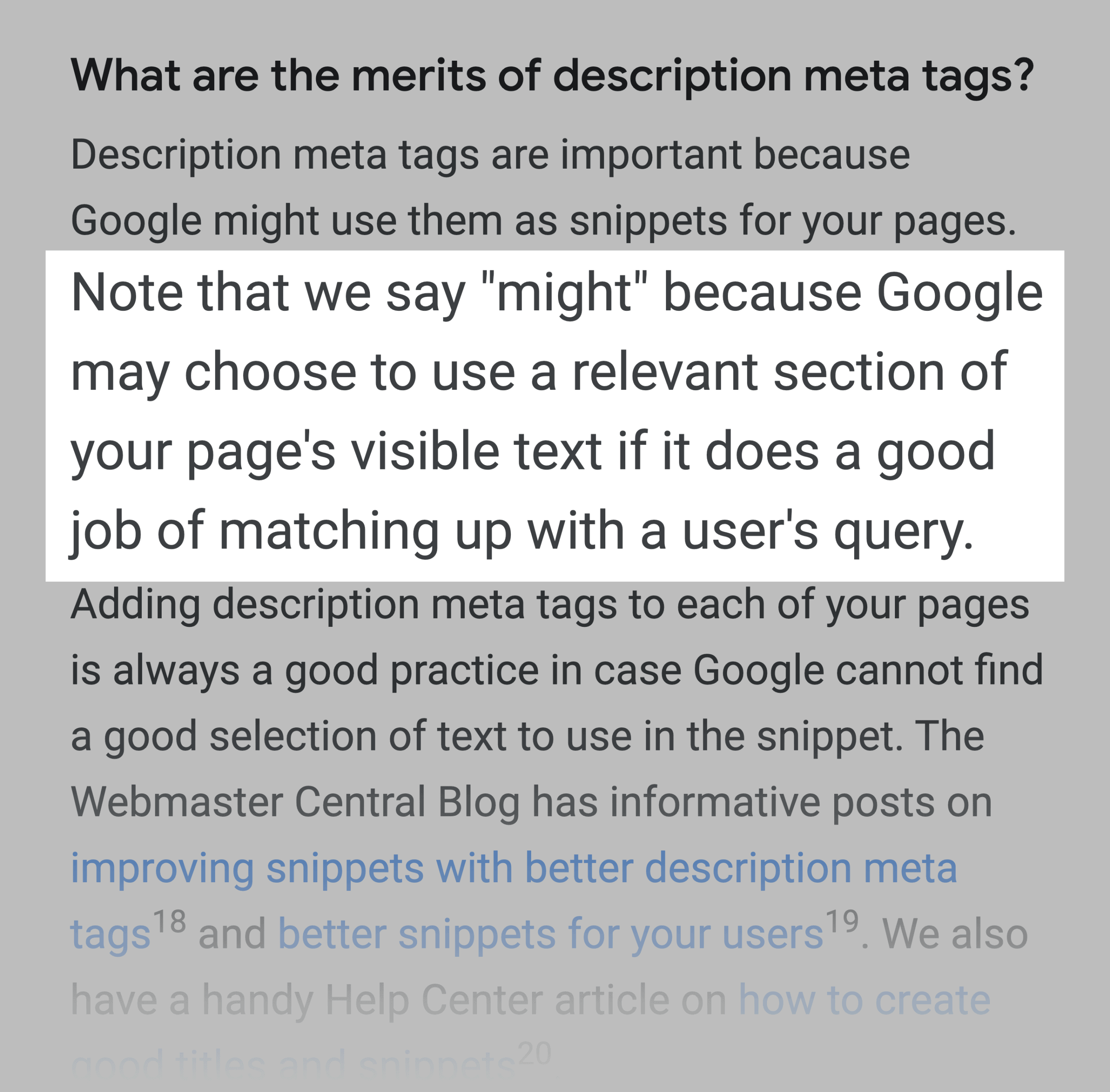 Google Will Often Replace Meta Description With Content From Page