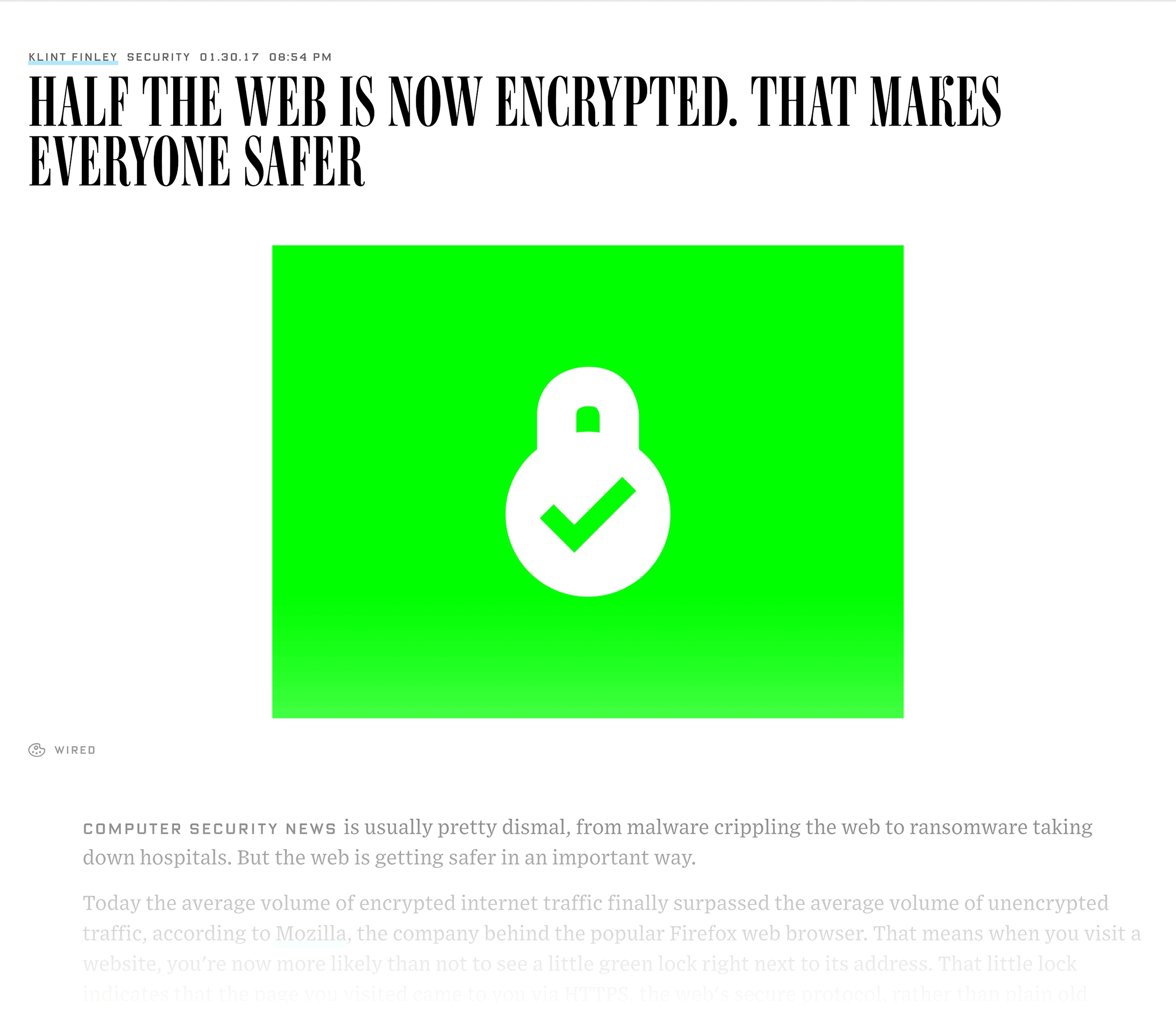 Half of the web uses HTTPS