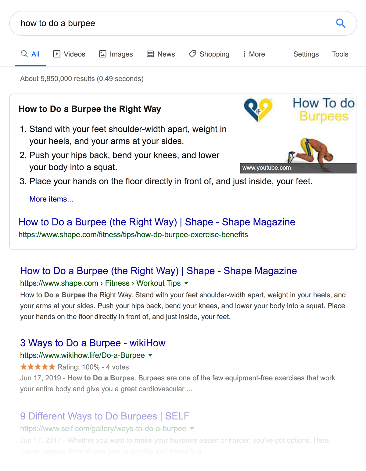 "how to do a burpee" search results