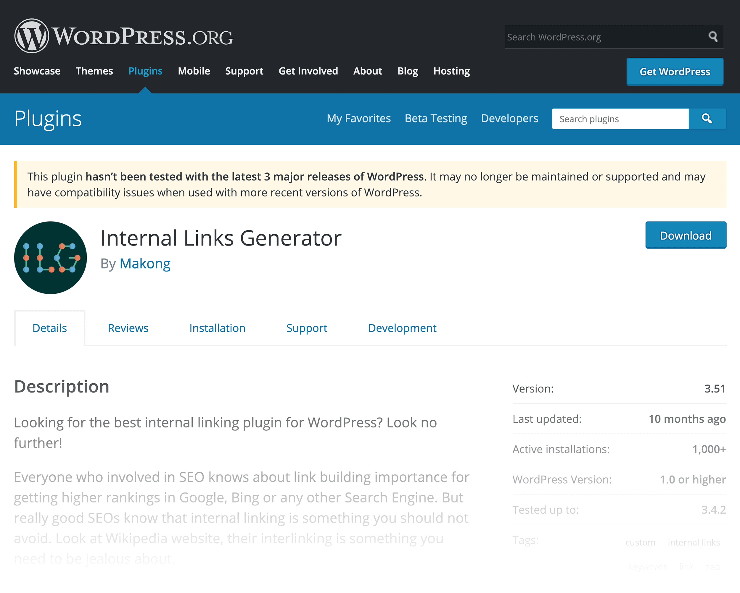 Internal link generator – WordPress plugin