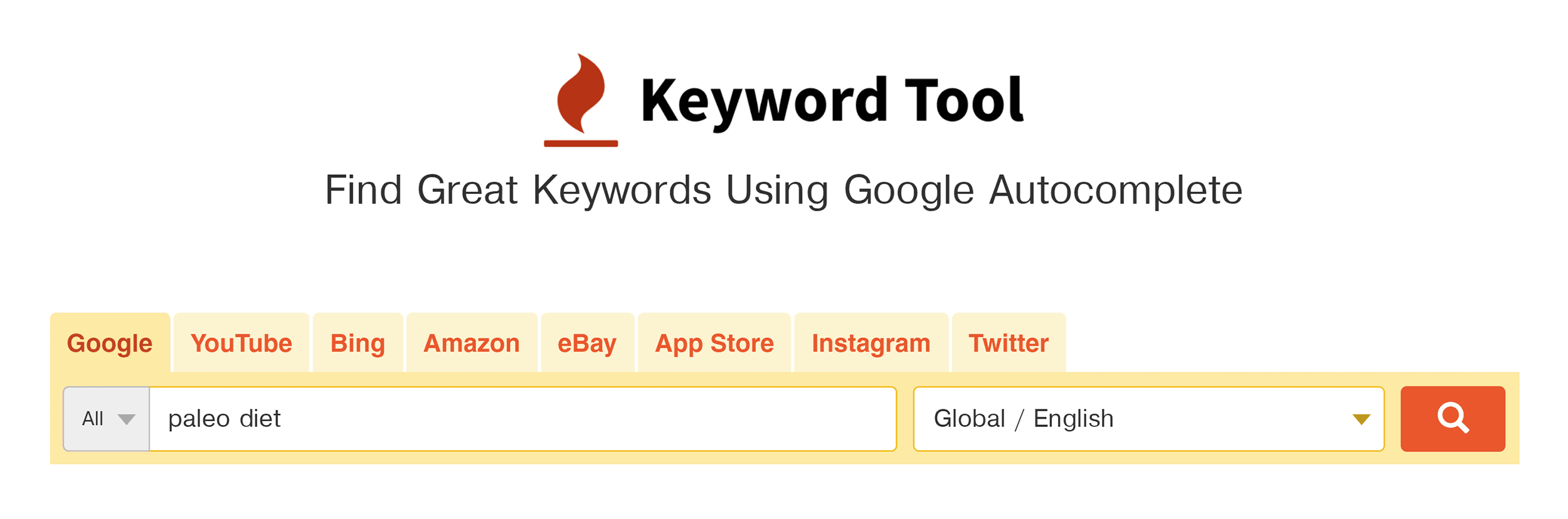 KeywordTool – Search