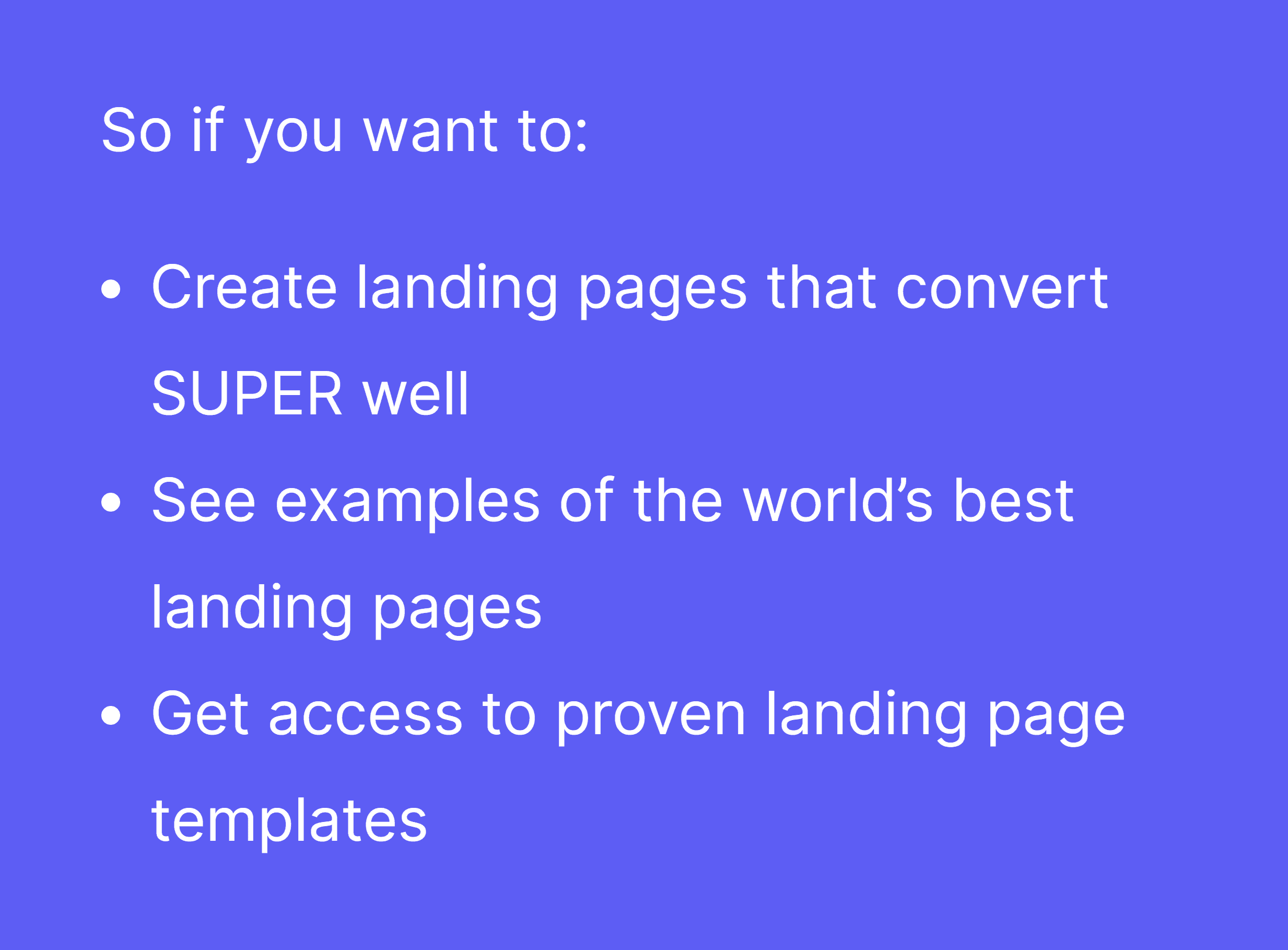 Landing page guide intro – Desire