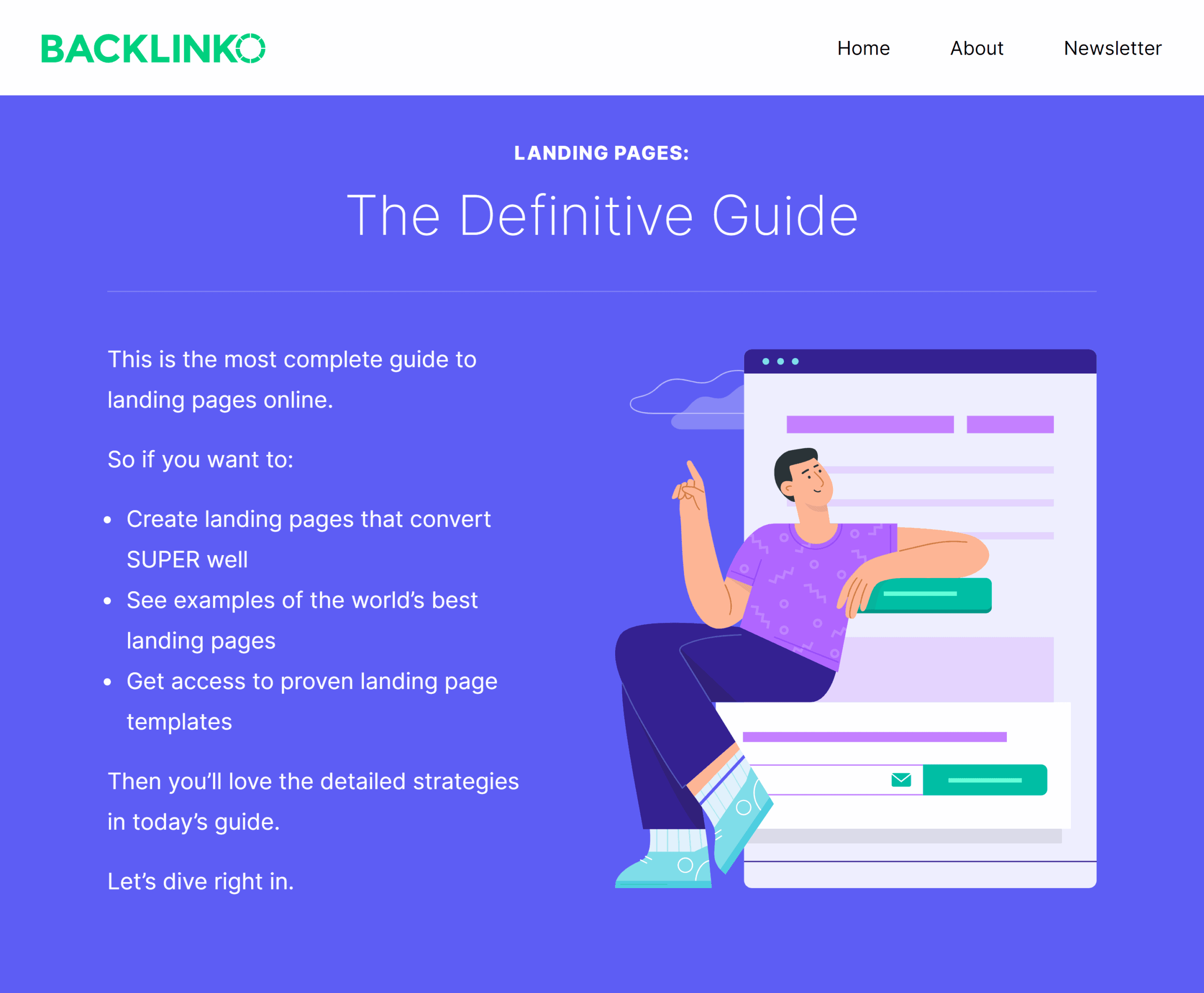 Landing page guide – Intro