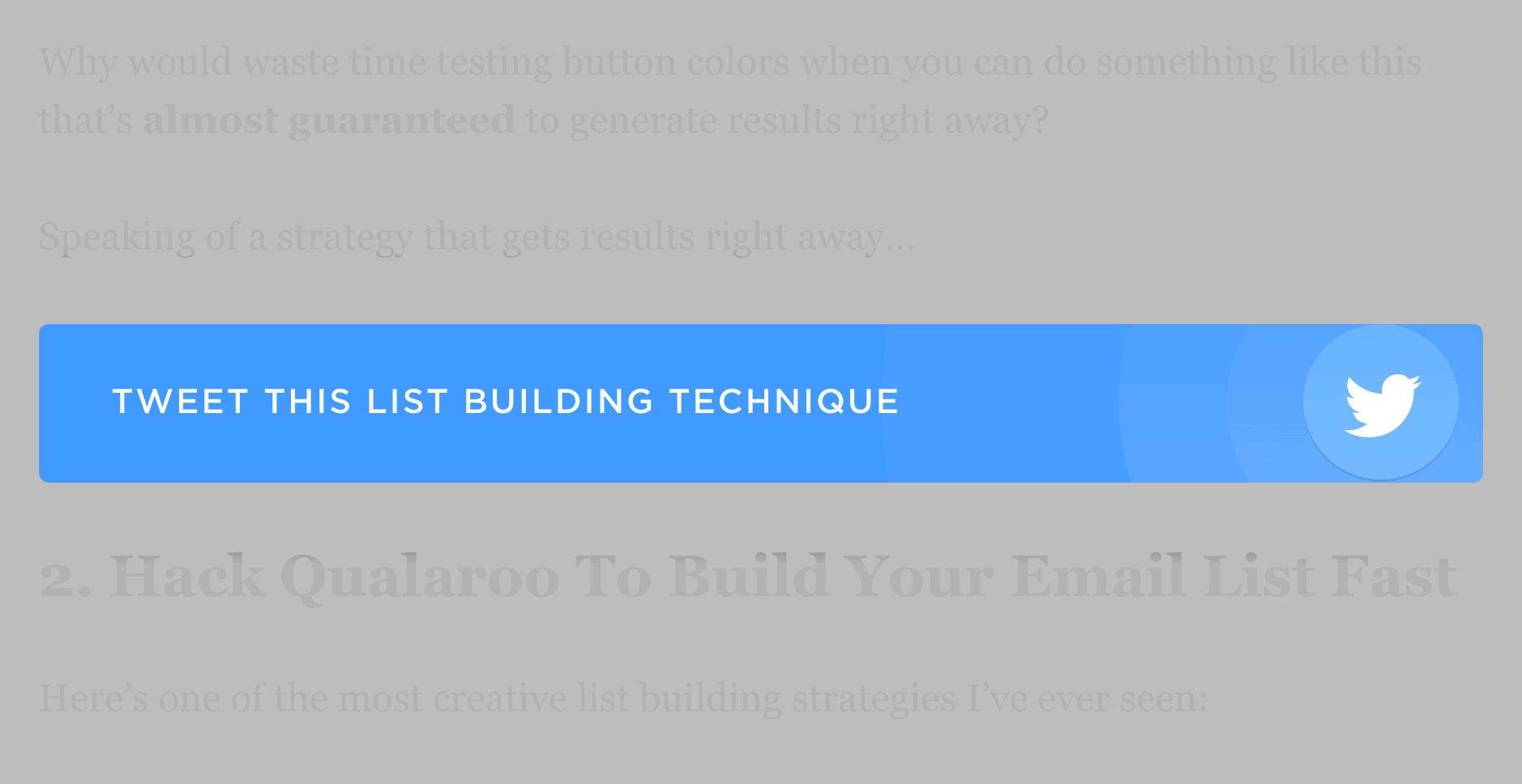 List Building post – Click-to-tweet buttons
