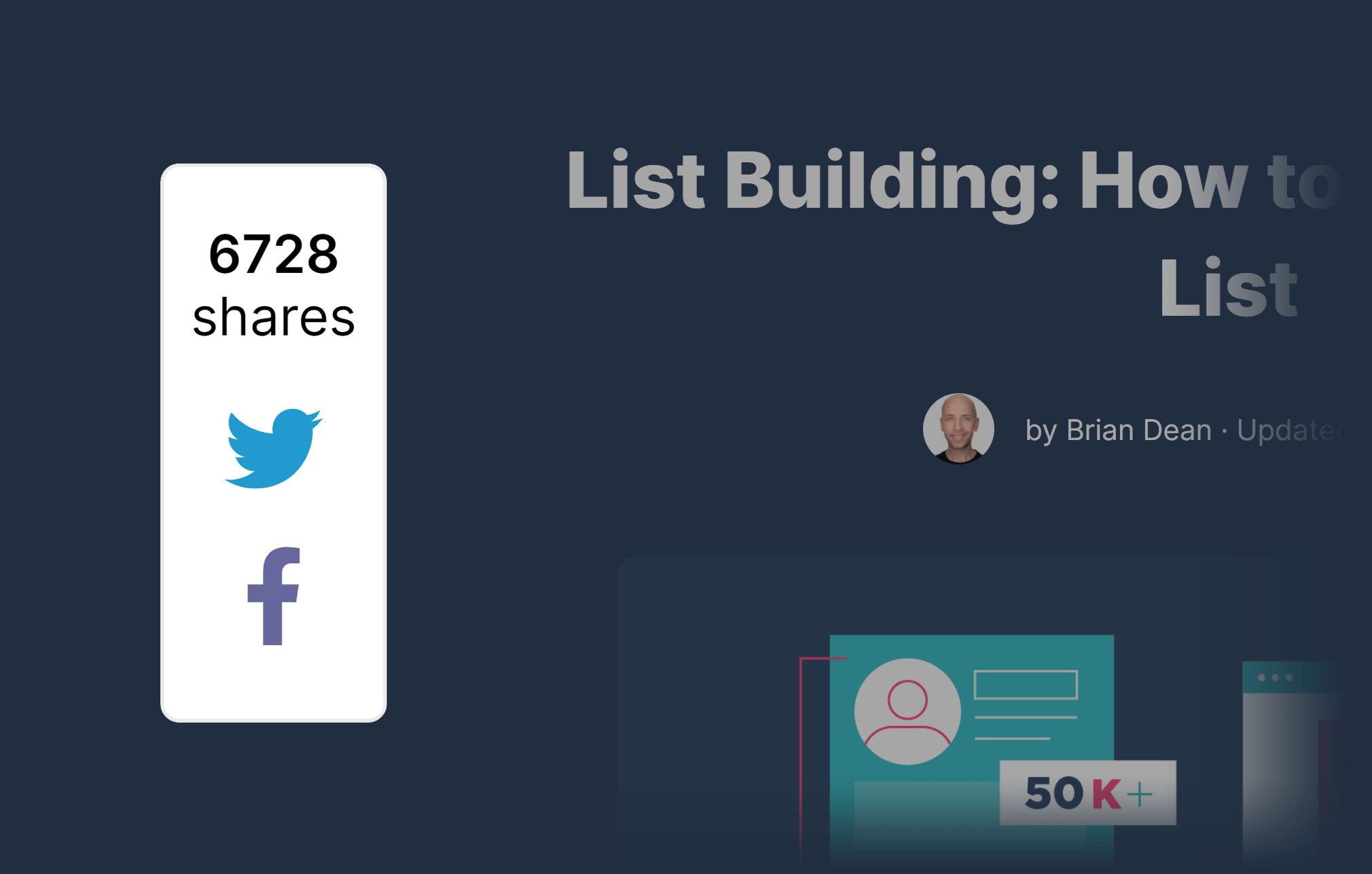 List building post – Social shares