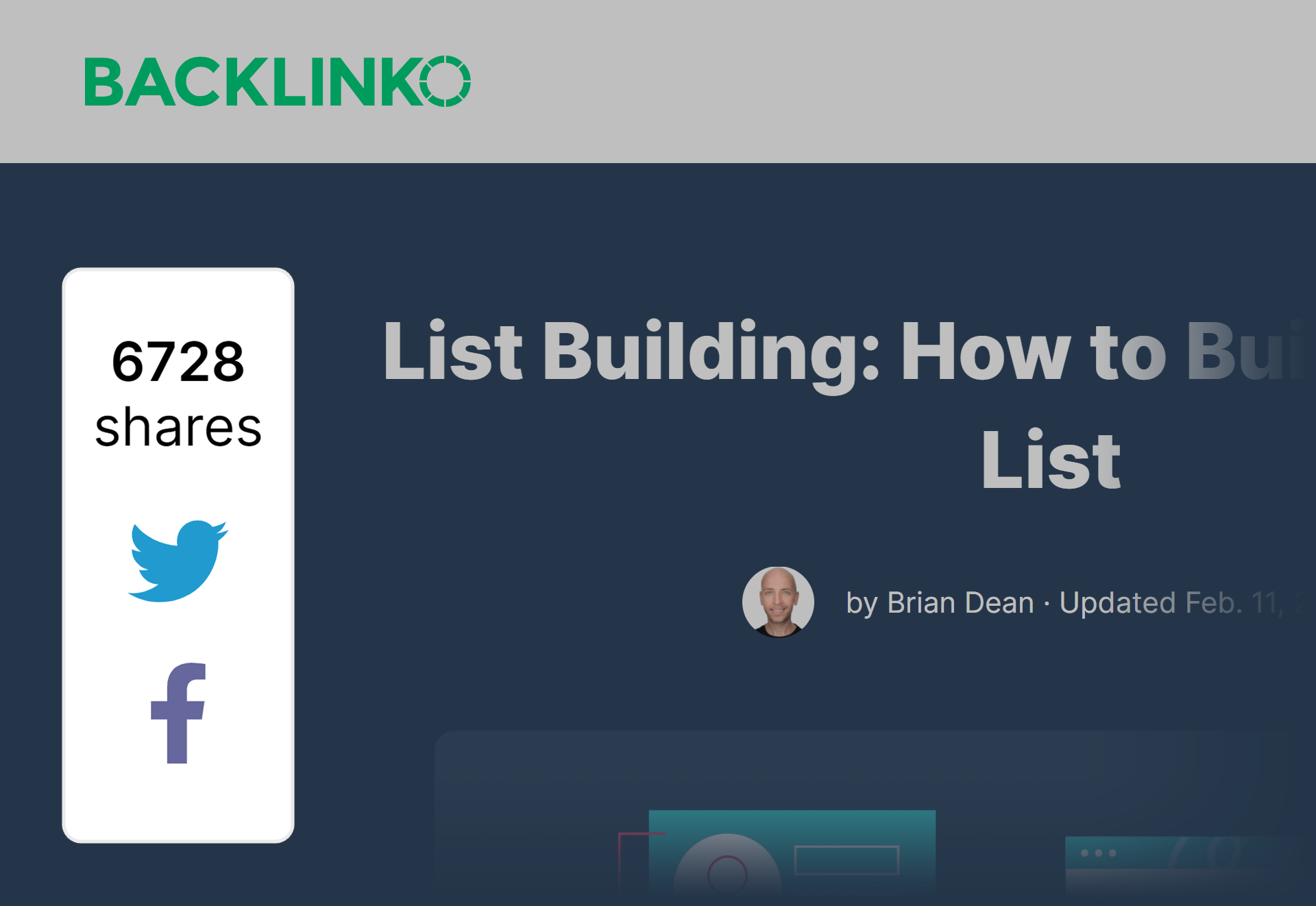 List building strategies post – Social shares
