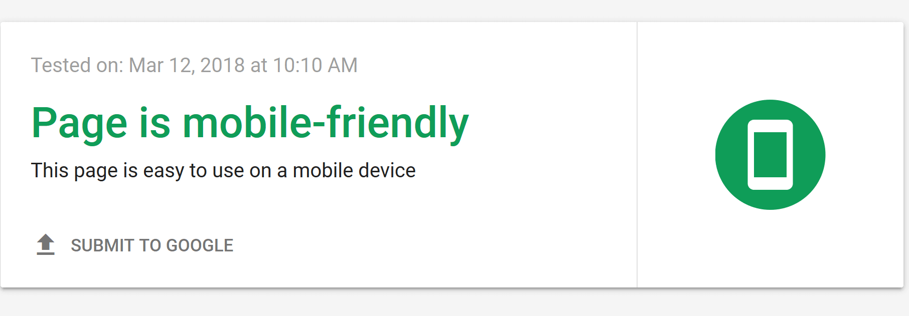 mobile friendly results