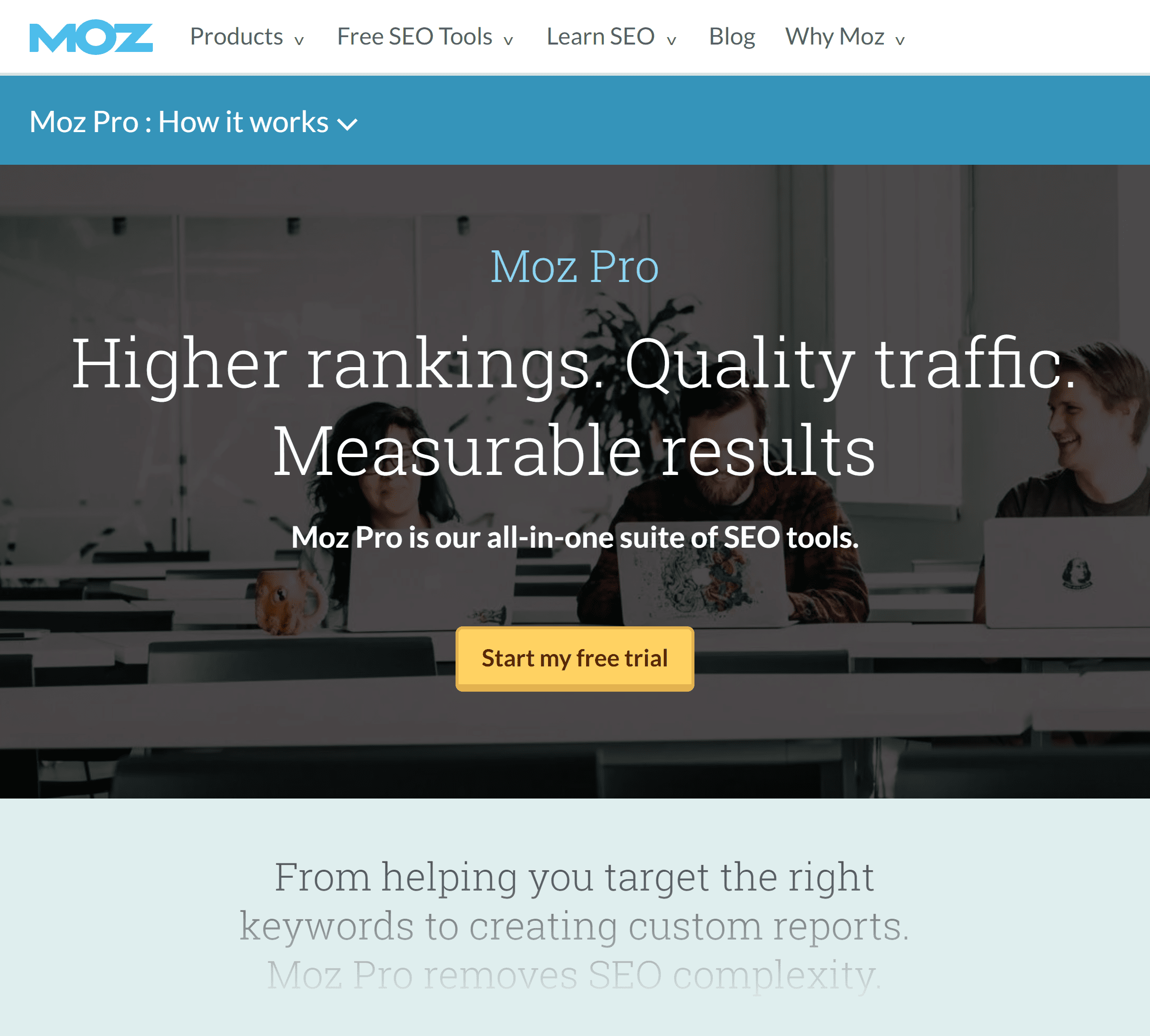 Moz Pro – Homepage