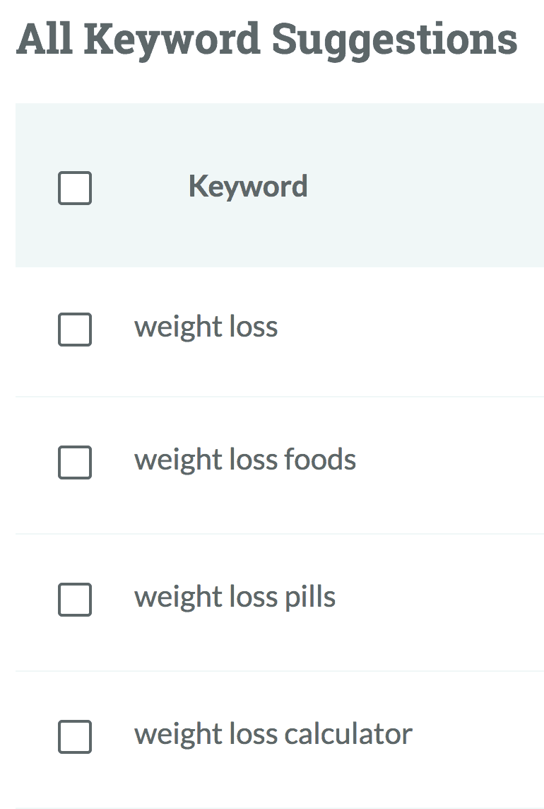 Moz – "weight loss" search