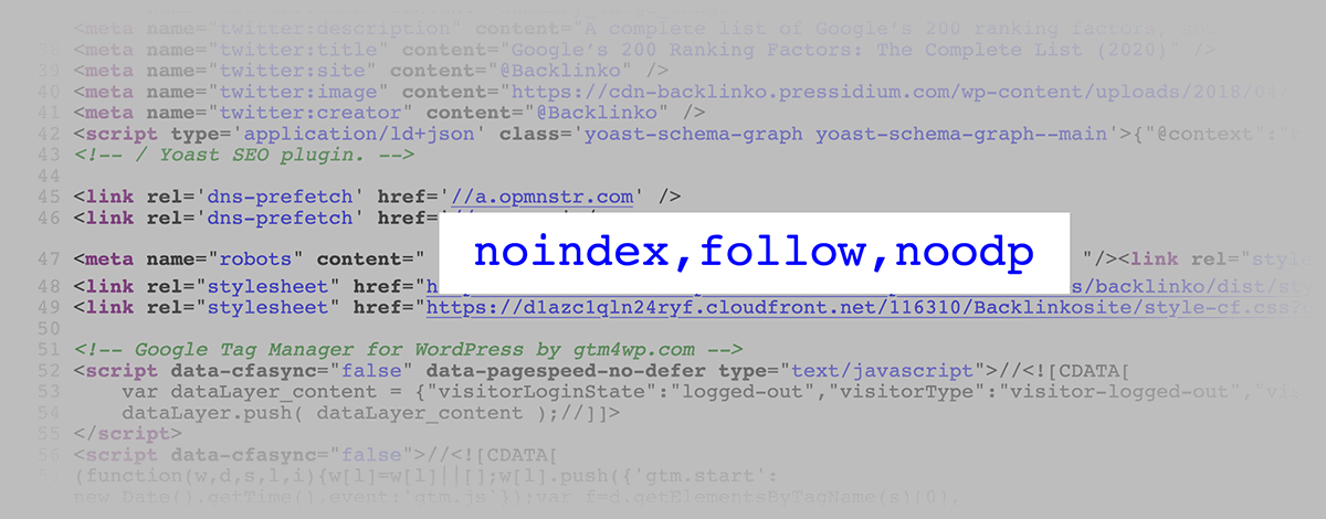 Noindex HTML