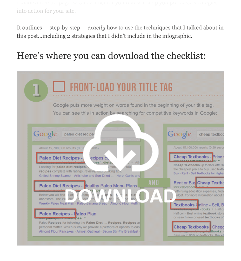 On-page SEO checklist download