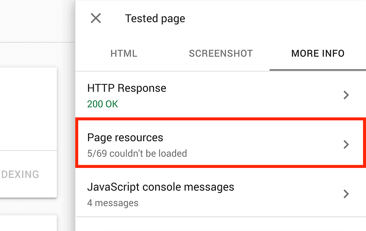 Page resources not loaded