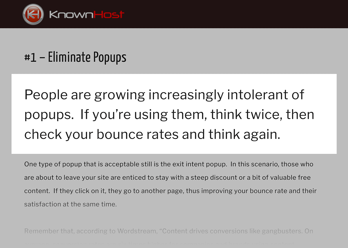 People are growing increasingly intolerant of popups