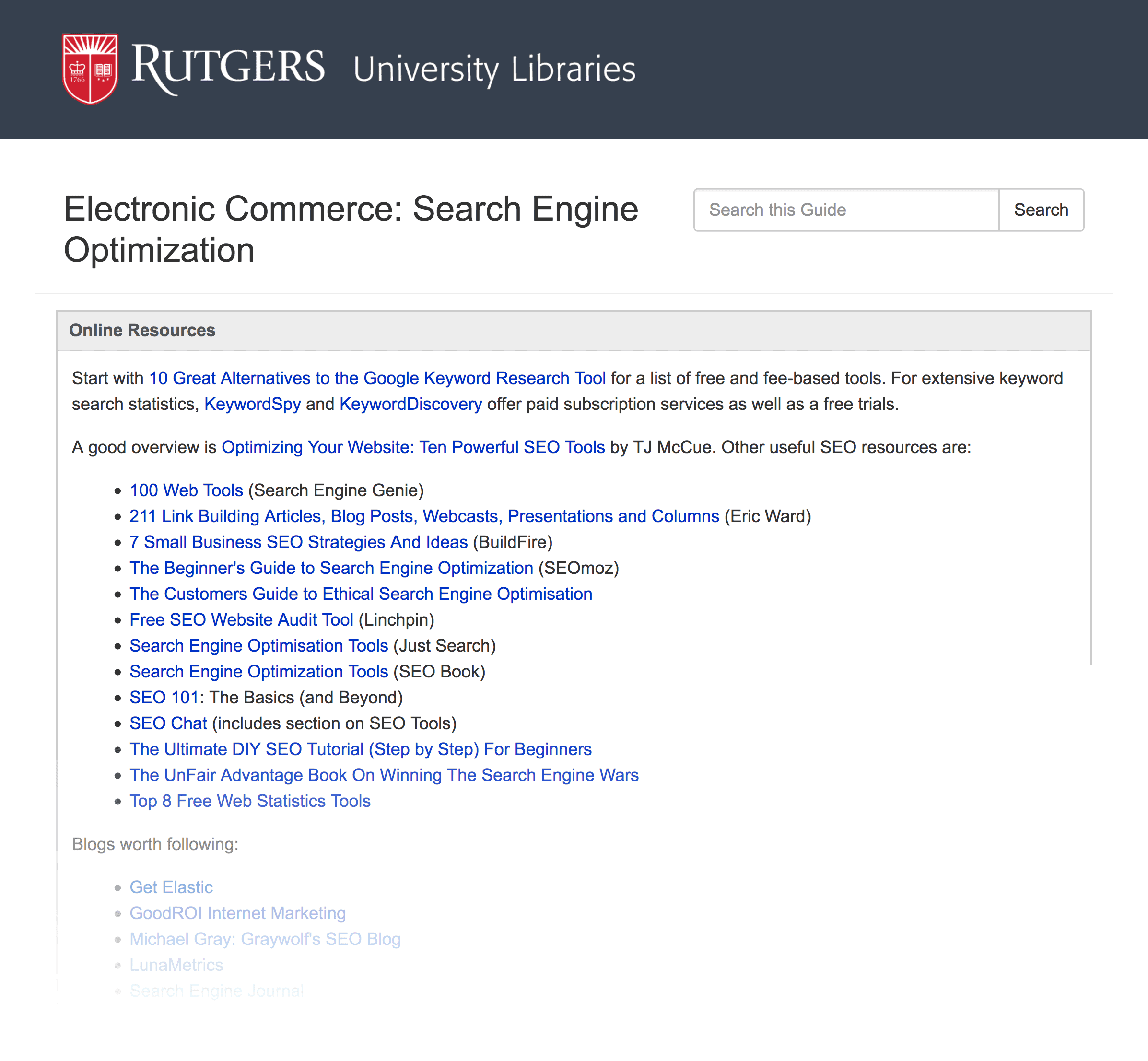 Rutgers resources