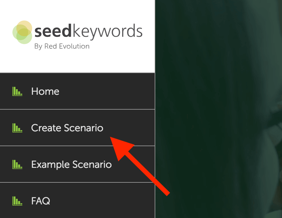 Seedkeywords create scenario