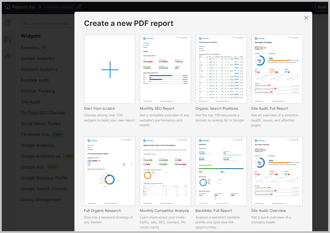 Generate automatic reports