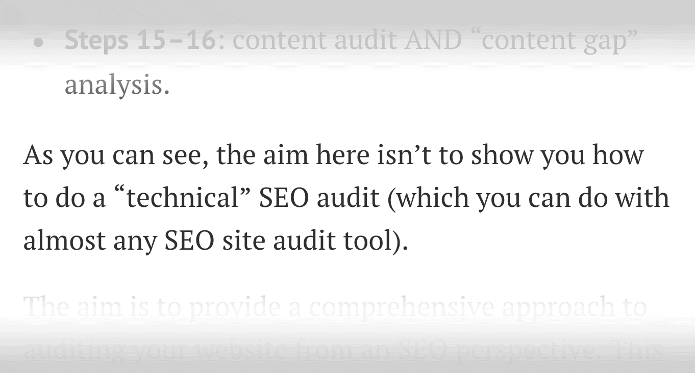 SEO Audit – Existing content – Non-technical steps