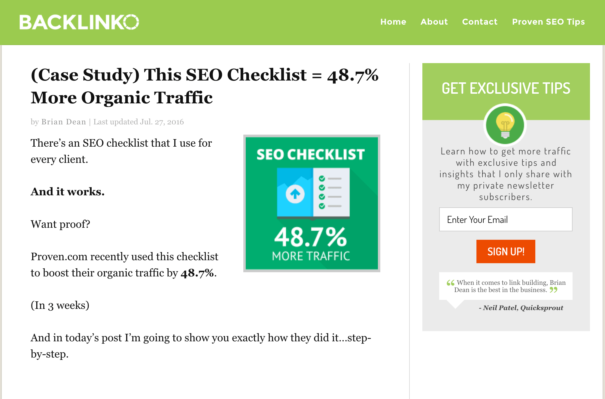 SEO Checklist (2016)