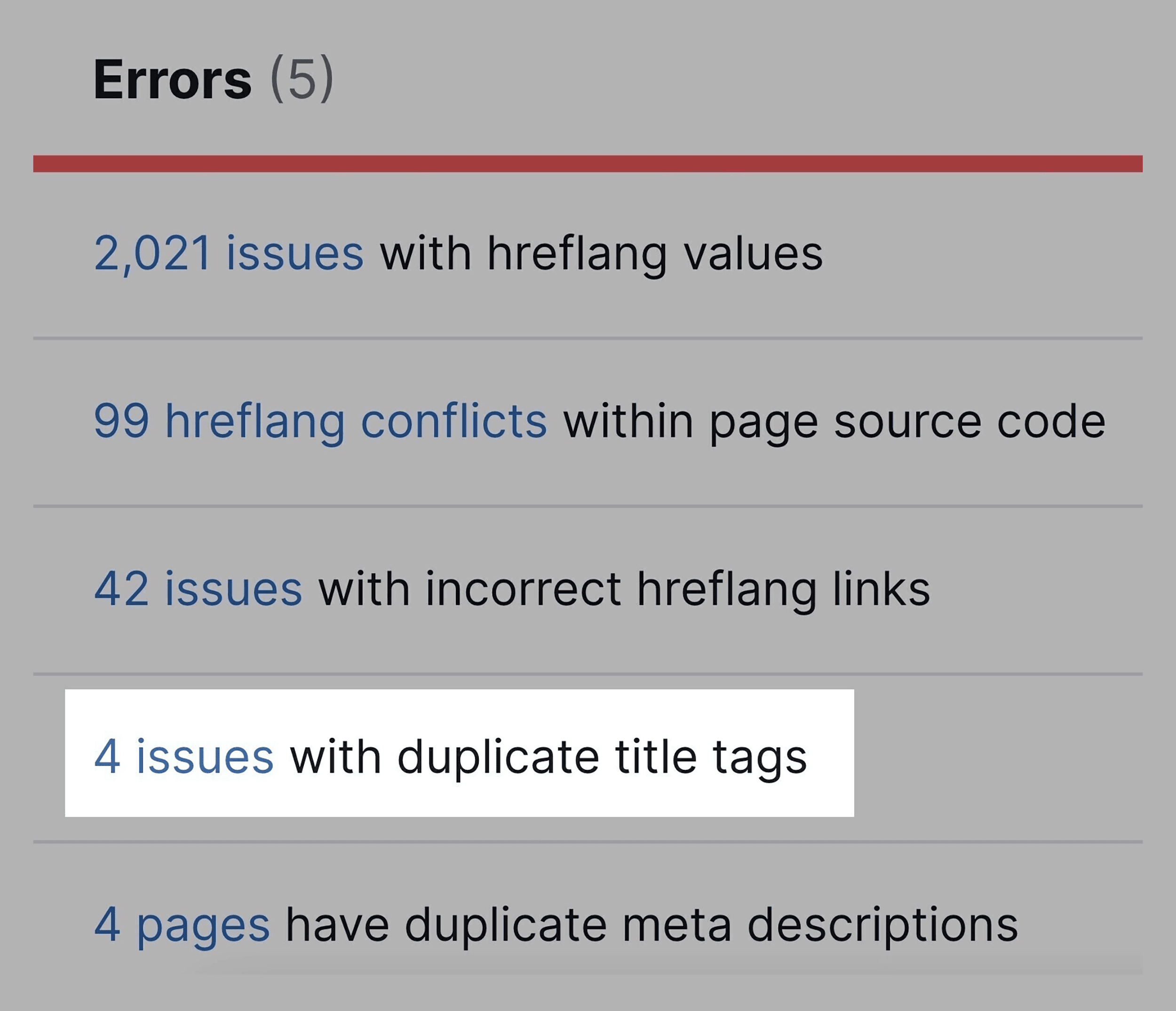 Site errors